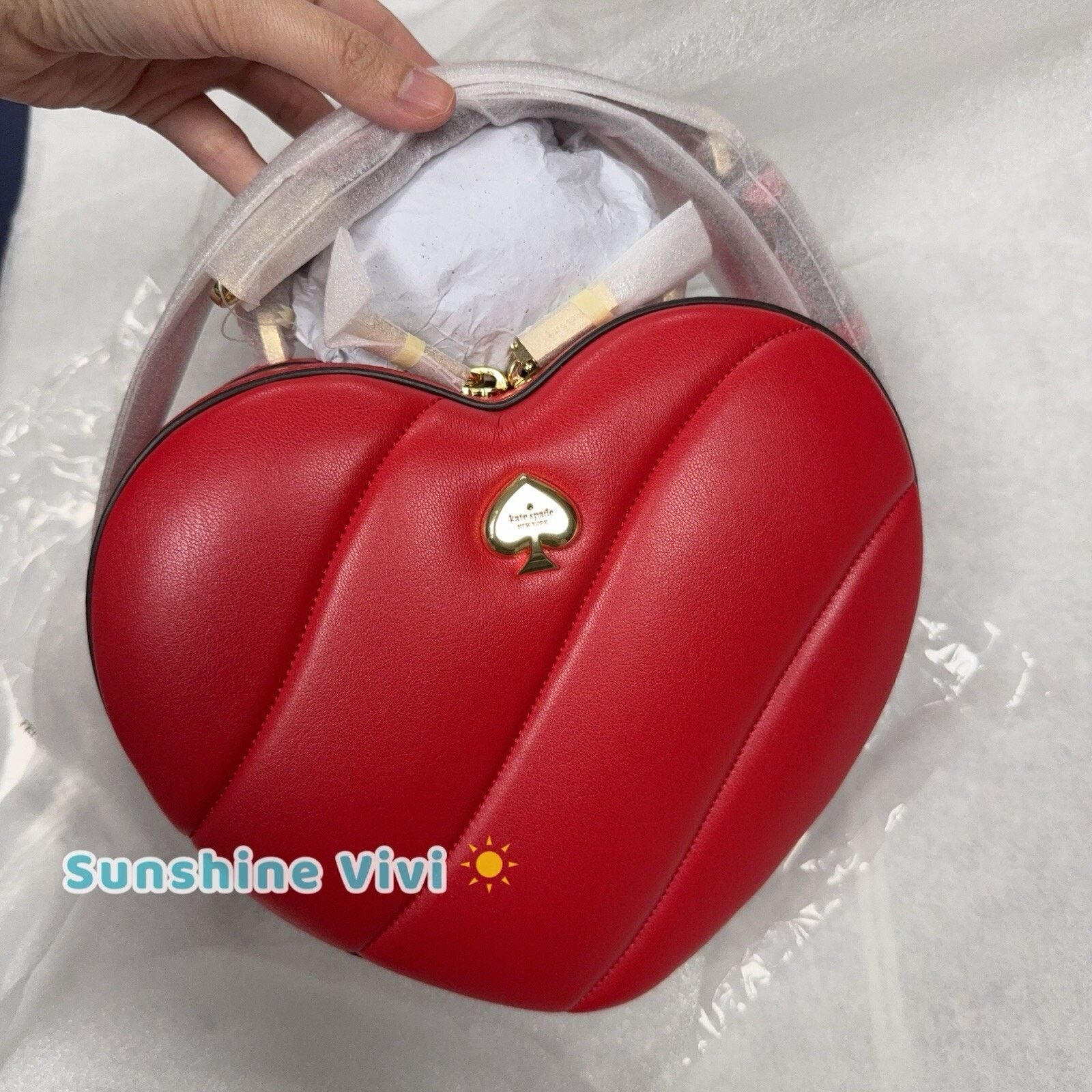 Kate Spade NWT Kate Spade Love Shack Heart Crossbody Ruby Red KK191 Size ONE SIZE - 2 Thumbnail
