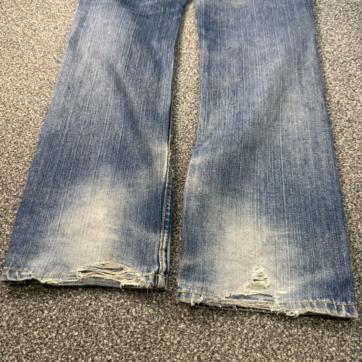 Beauty Beast 🔥🇯🇵 Japanese Distressed Levis 522 Slim Thrashed Pant Size 32" / US 10 / IT 46 - 5 Thumbnail