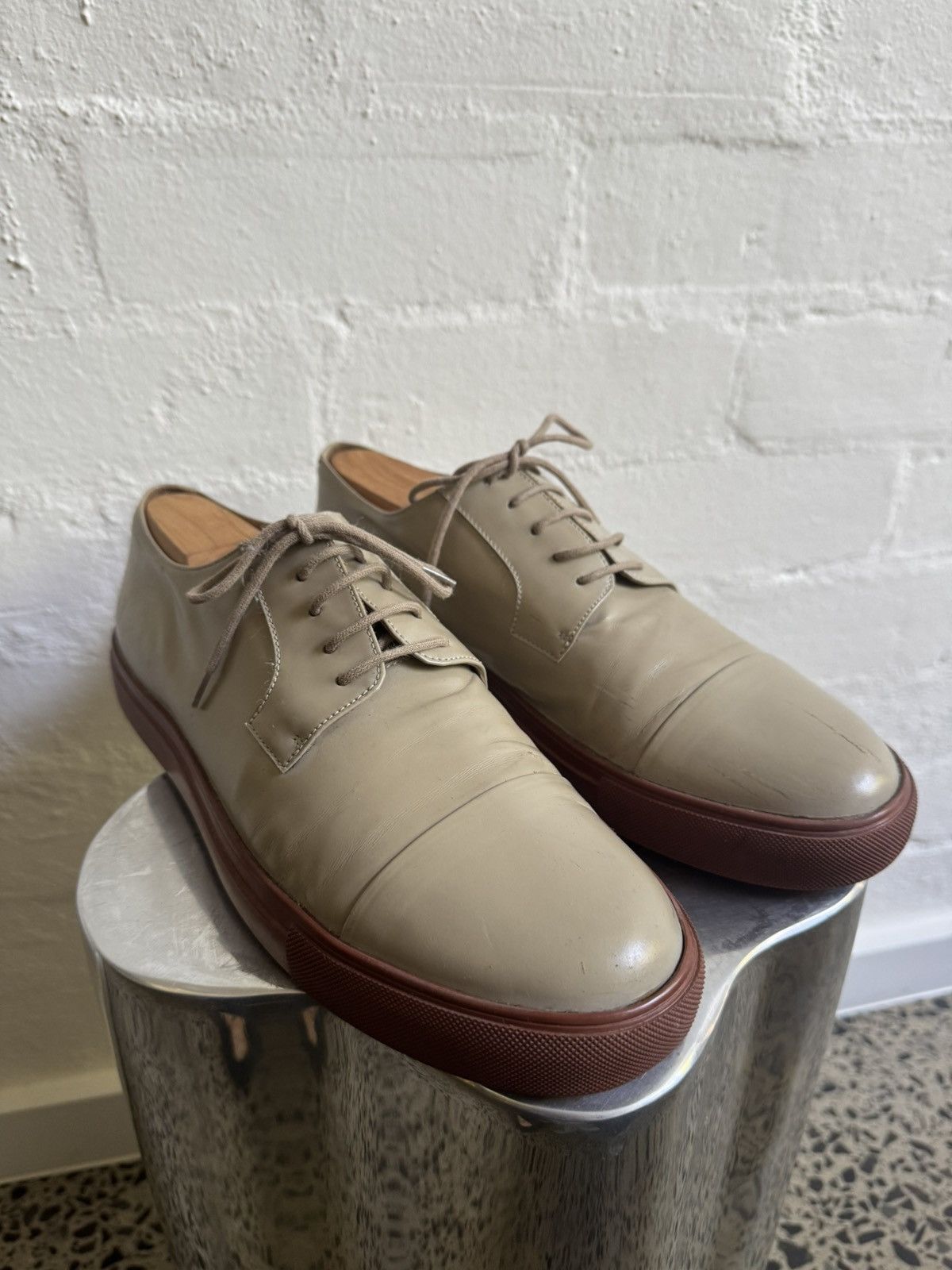 Dries Van Noten Coated leather low top shoes Size US 10 / EU 43 - 2 Thumbnail
