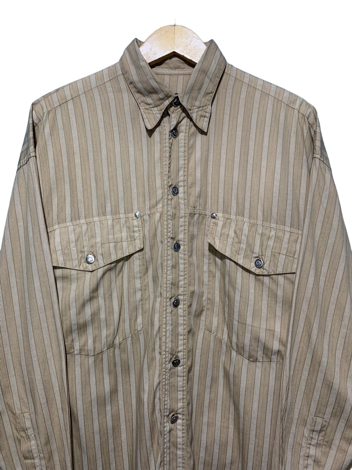 Versace Versace jeans couture oversized striped button down shirt Size US L / EU 52-54 / 3 - 3 Thumbnail