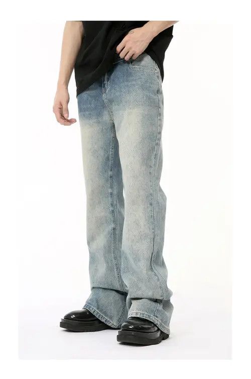 Other Light blue washed patchwork flared jeans trend Size US 32 / EU 48 - 6 Thumbnail