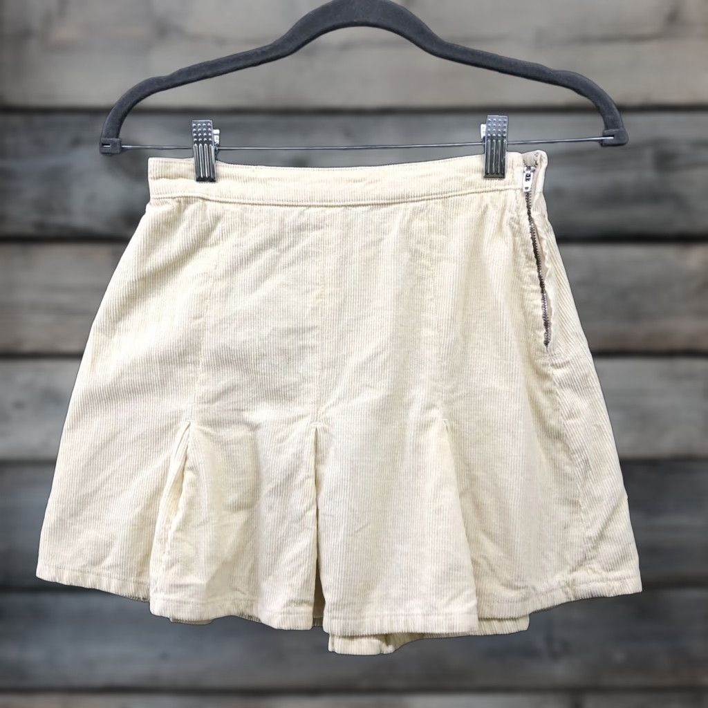 Bdg BDG Skirt Womens S Corduroy Mini Pleated Yellow Cotton Schoolgirl Side Zip Fashion Size 28" / US 6 / IT 42 - 1 Thumbnail
