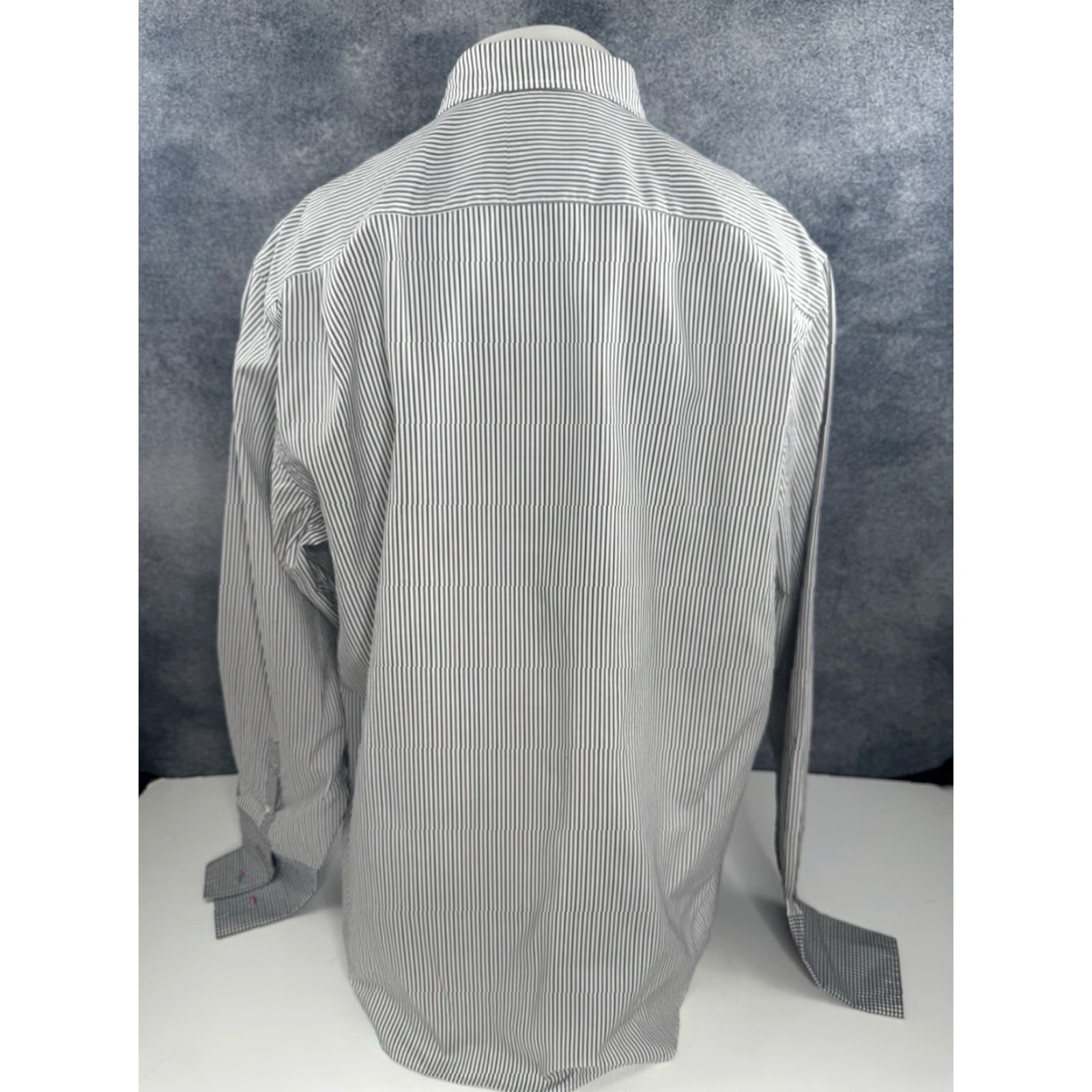 Alexander Julian ALEXANDER JULIAN / PRIVATE RESERVE - Bib FRENCH CUFF Tuxedo XL Shirt Mens Long Sleeve White / Black / Gray Size US XL / EU 56 / 4 - 4 Thumbnail