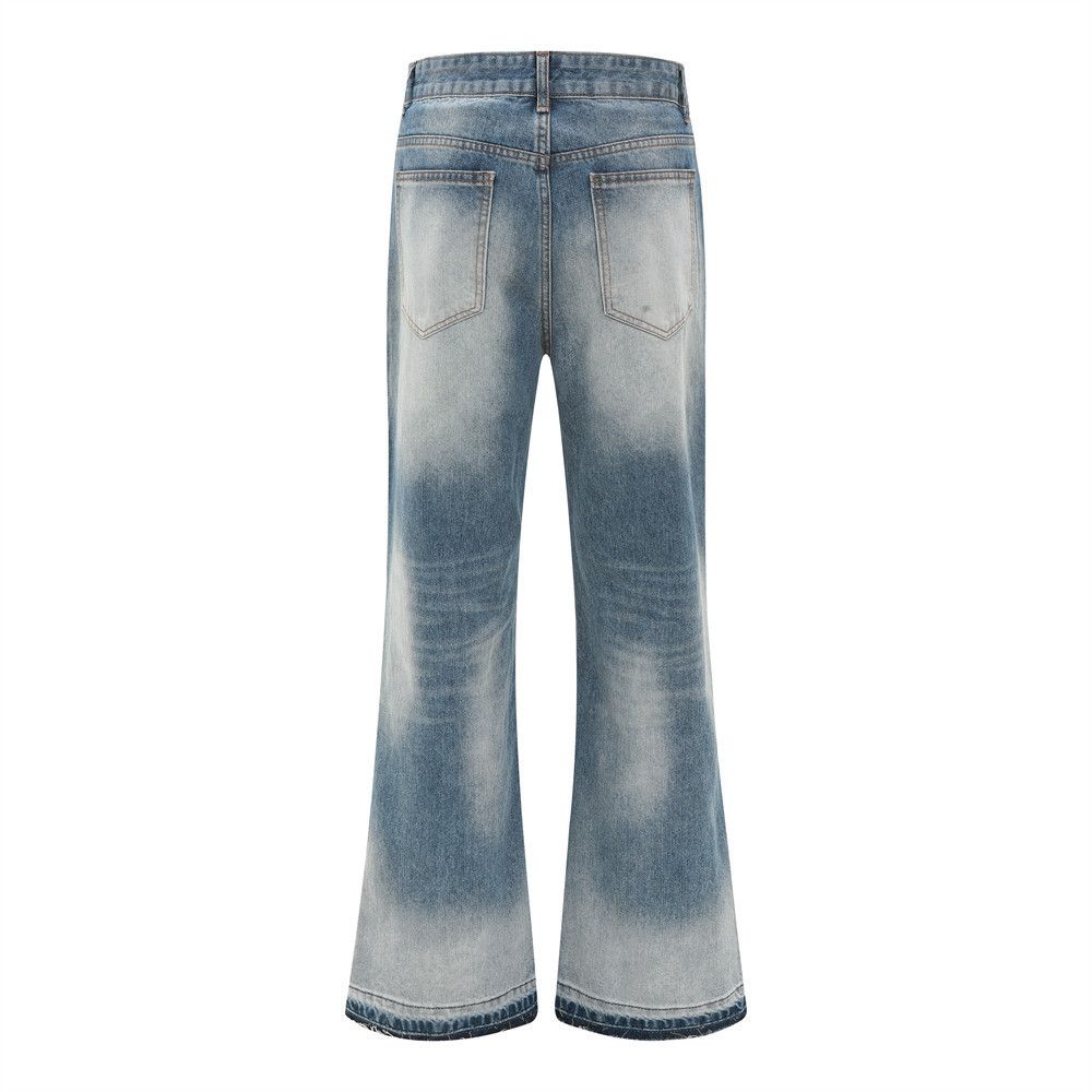 Japanese Brand Men's hippie distressed gradient washed tie-dye flared jeans Size US 32 / EU 48 - 2 Thumbnail