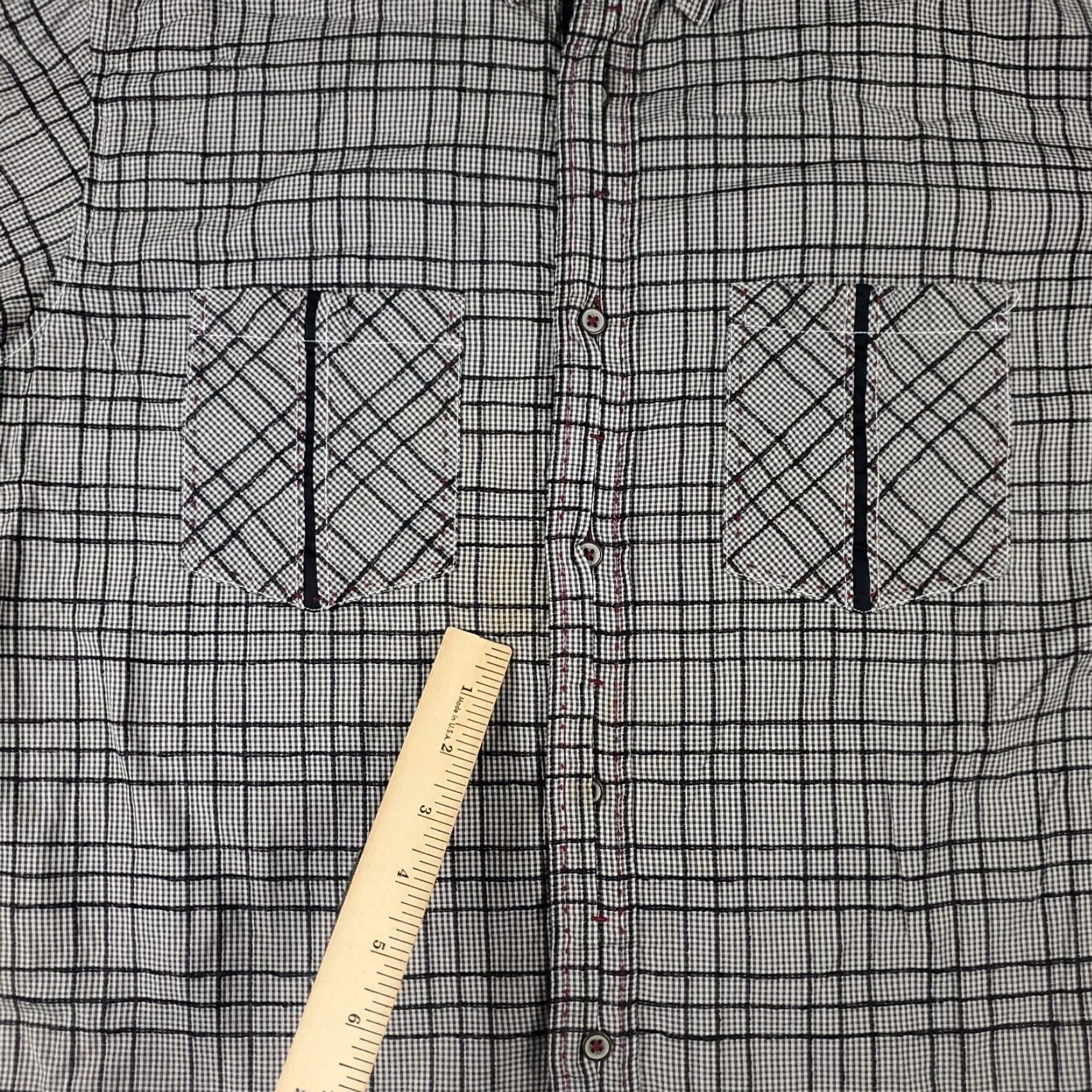 BUGATCHI Bugatchi Uomo Shirt Mens XL Gray/Brown Plaid Button-Up Long Sleeve Casual Formal Workwear Size US XL / EU 56 / 4 - 3 Thumbnail