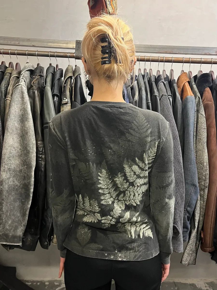 Just Cavalli 2000s Cavalli Forest Leaves Green Longsleeves Size S / US 4 / IT 40 - 3 Thumbnail