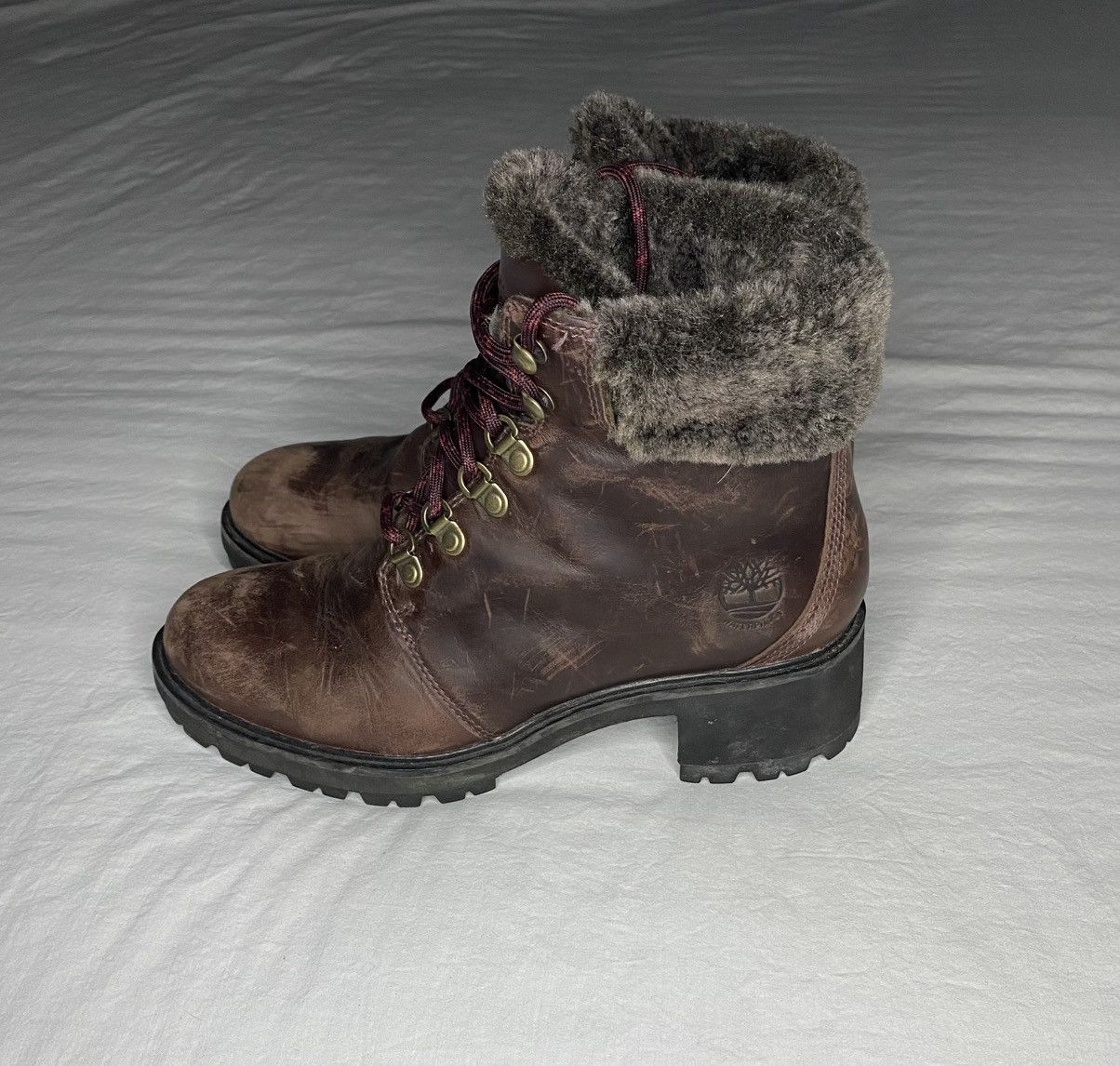 Timberland Timberland Brown Kinsley Waterproof Mid Hiker Boot Faux Fur Size US 8.5 / IT 38.5 - 3 Thumbnail