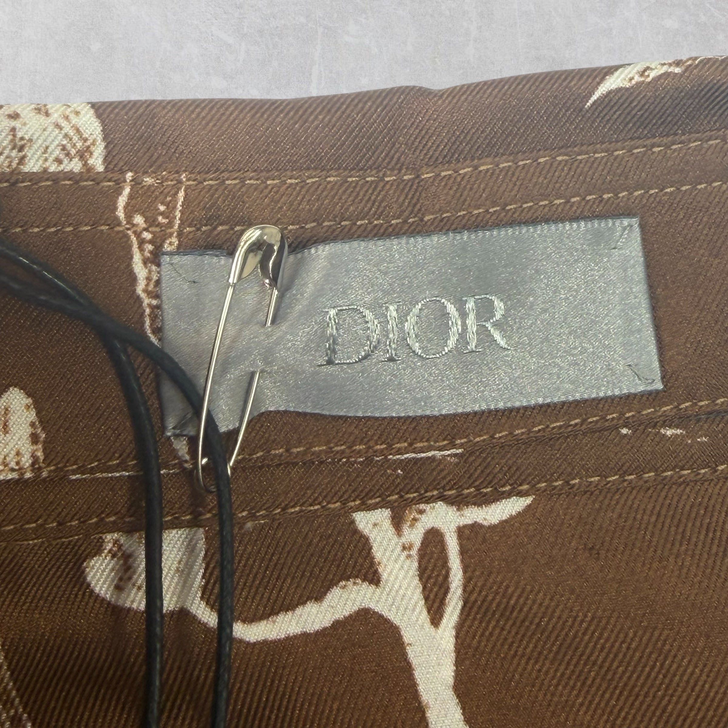 Dior Dior x Cactus Jack Silk Twill Button Down Brown 42 (XL) Size US XL / EU 56 / 4 - 4 Thumbnail