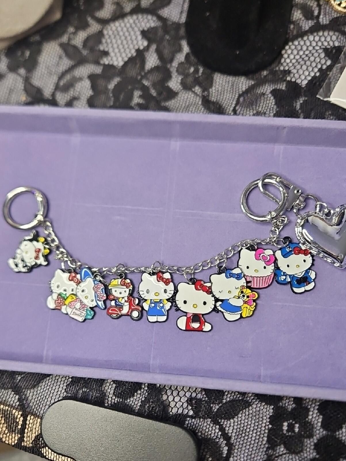 Other Hello Kitty Silver Charm Bracelet or bag Charm Size ONE SIZE - 1 Preview