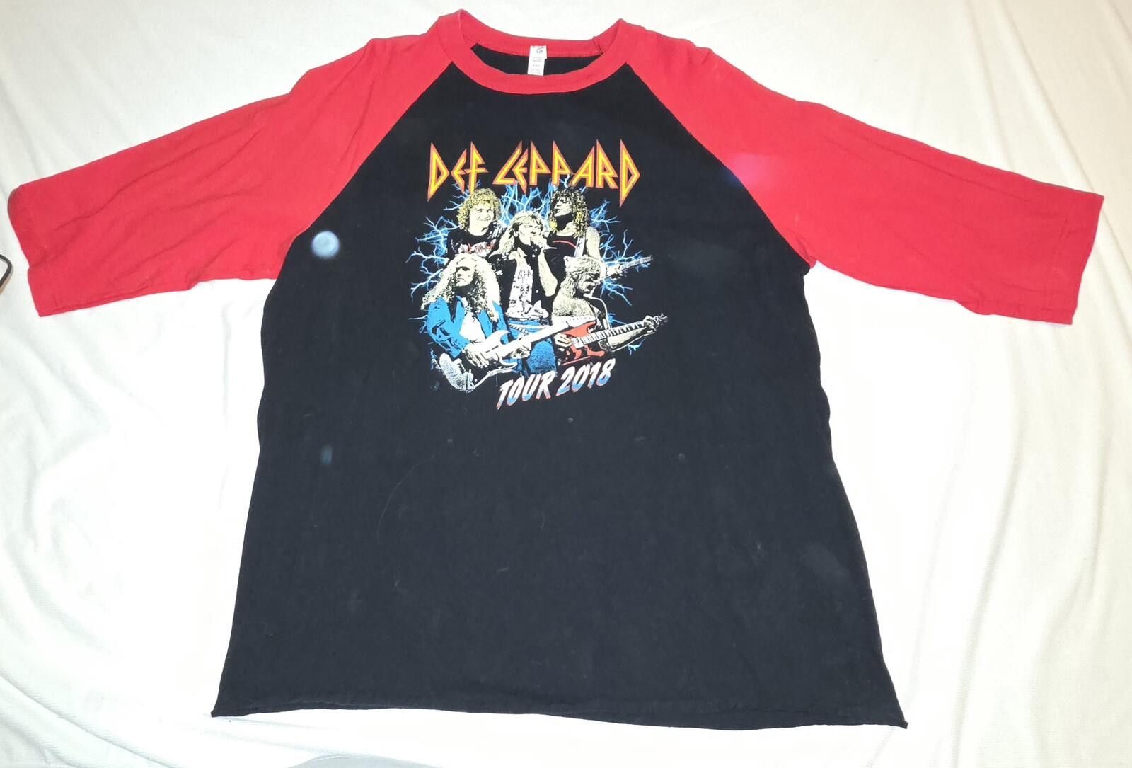 Def Leppard Def Leppard Tour 2018 Raglan Sleeve T-Shirt Size US M / EU 48-50 / 2 - 1 Thumbnail