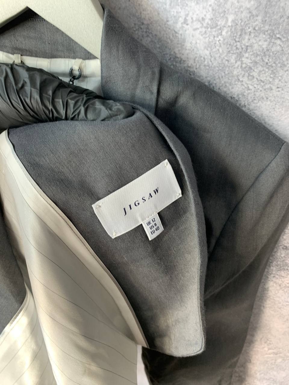 Jigsaw RRP £260 Jigsaw Grey Linen Viscose Elastane Blend Blazer Size M / US 6-8 / IT 42-44 - 8 Thumbnail