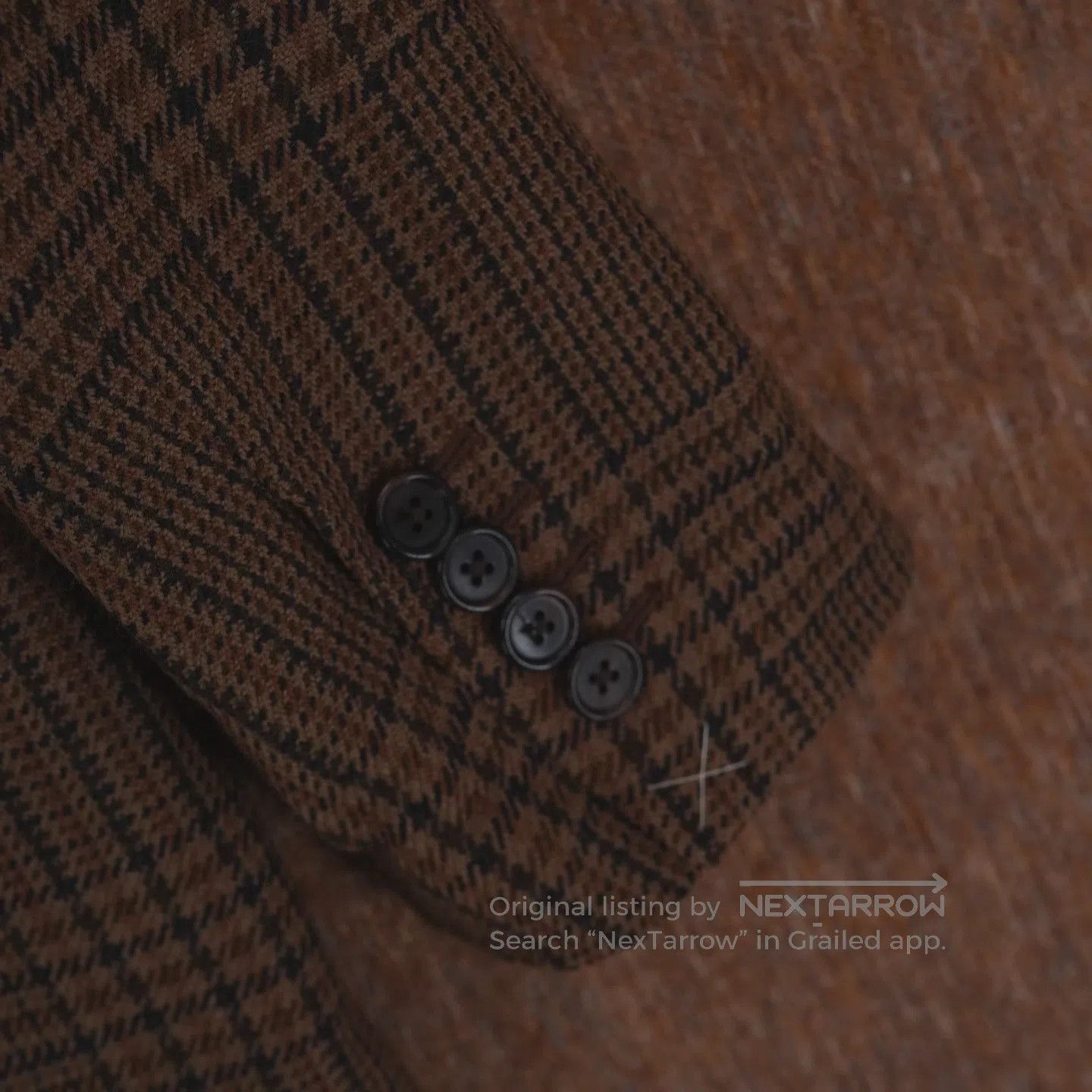 Celine CELINE size42 Classic checkered wool jacket Size L / US 10 / IT 46 - 3 Thumbnail