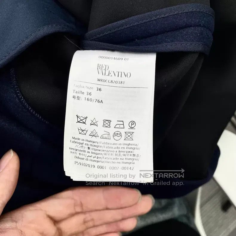 Valentino Valentino Navy blue double-breasted cape coat Size XXS / US 00 / IT 34 - 5 Thumbnail