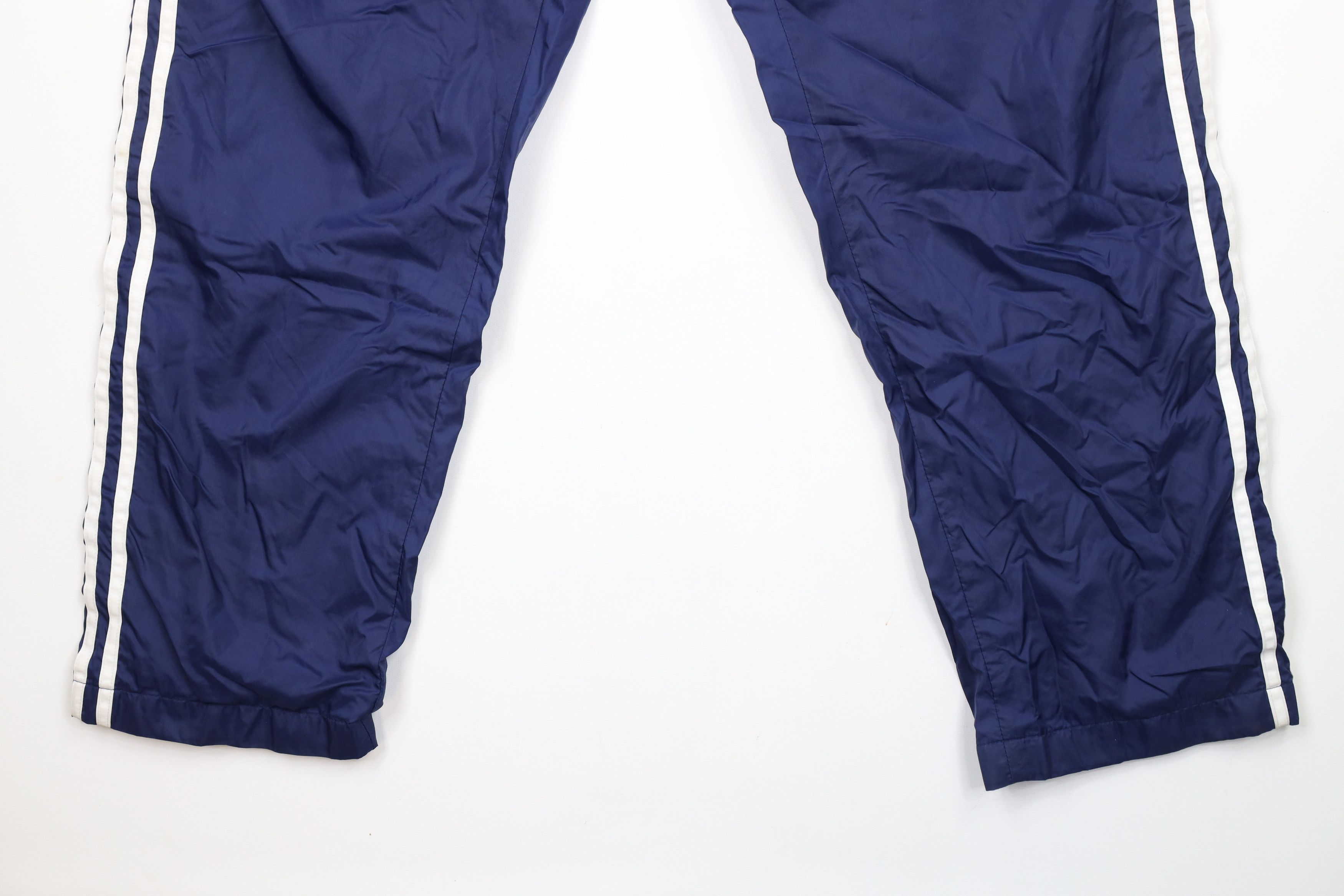Adidas × Vintage Vintage 90s Adidas Spell Out Lined Tearaway Pants Blue Size US 34 / EU 50 - 4 Thumbnail