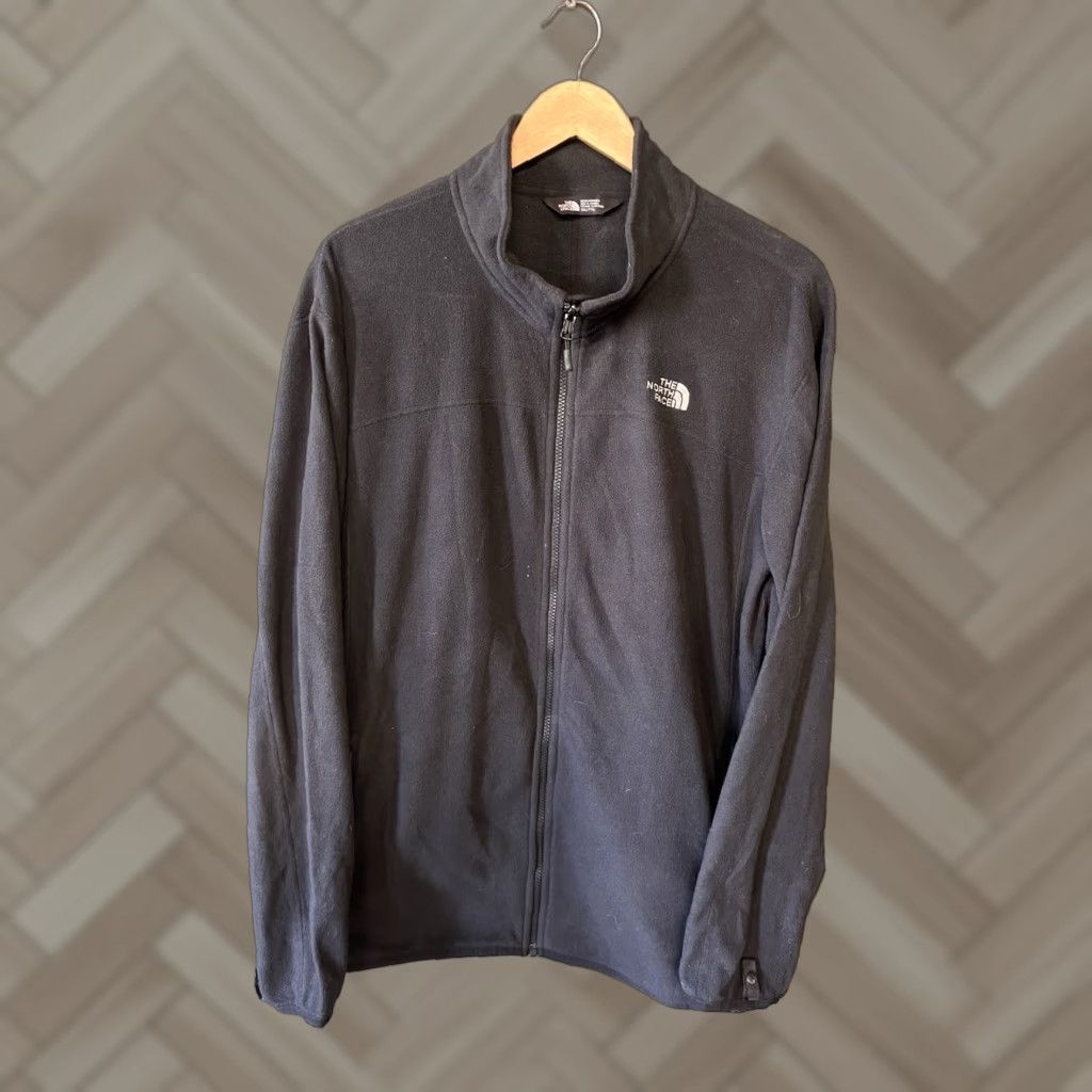 The North Face VINTAGE The North Face Mens Black Full Zip Fleece Mock Neck Jacket 2XL Size US XXL / EU 58 / 5 - 1 Thumbnail