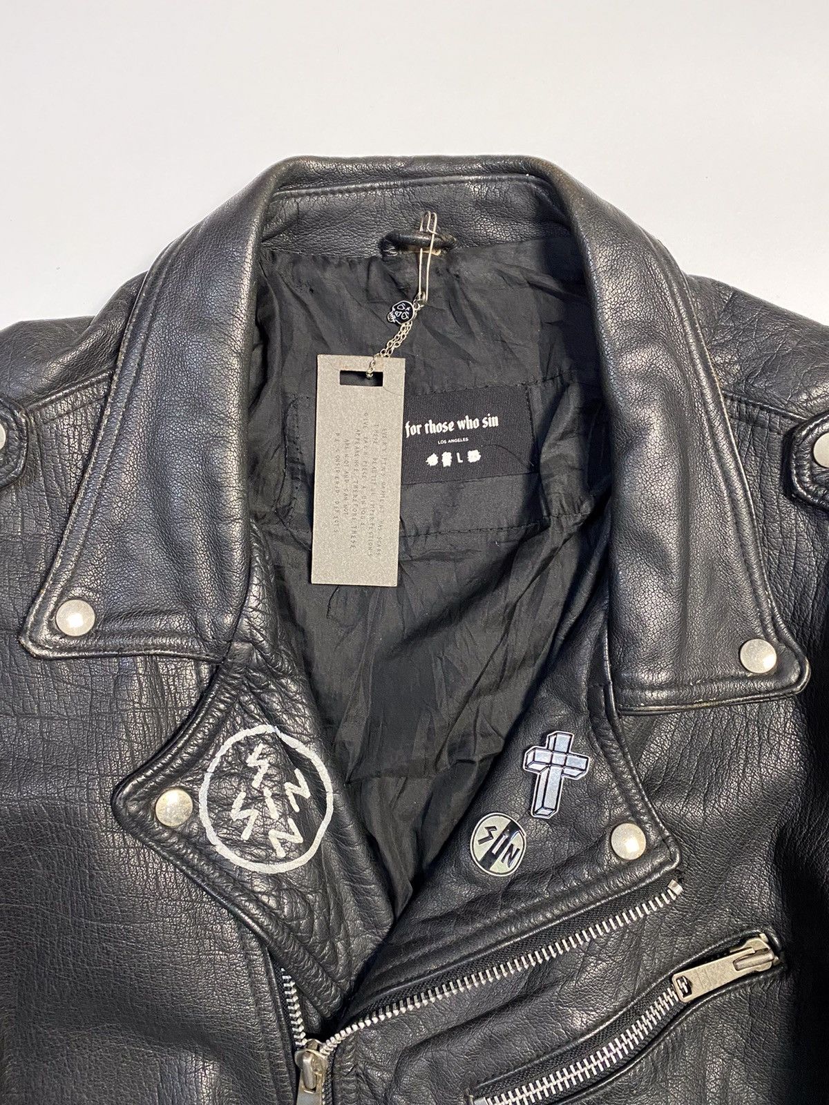 For Those Who Sin SINNERS GANG LEATHER JACKET Size US L / EU 52-54 / 3 - 4 Thumbnail