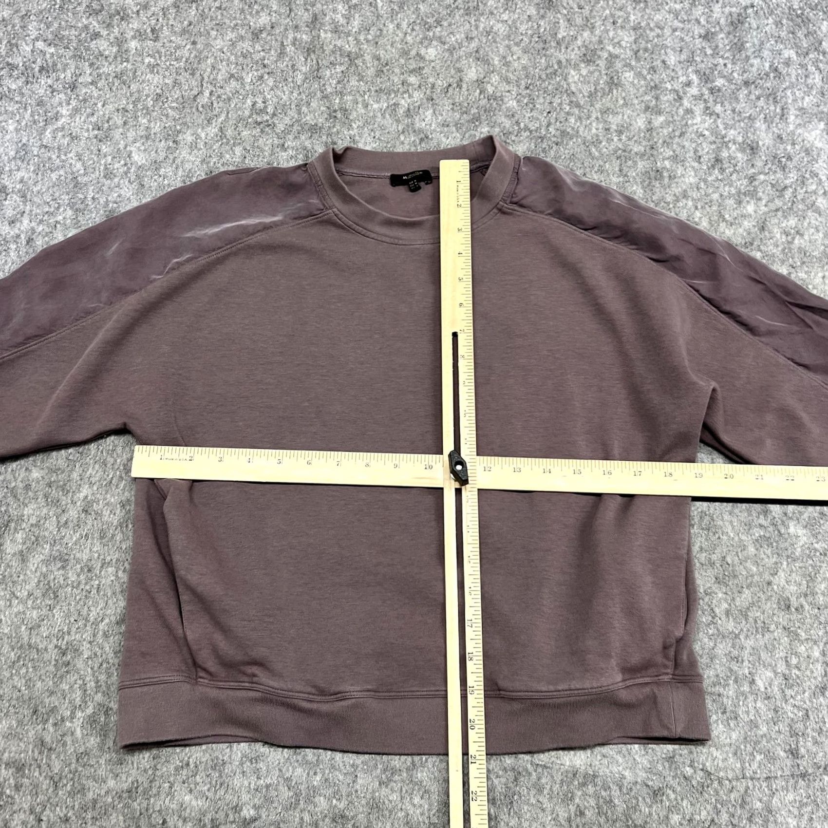 Massimo Dutti Massimo Dutti Sweatshirt Womens M Purple Raglan Pockets Crew Neck Size M / US 6-8 / IT 42-44 - 7 Thumbnail