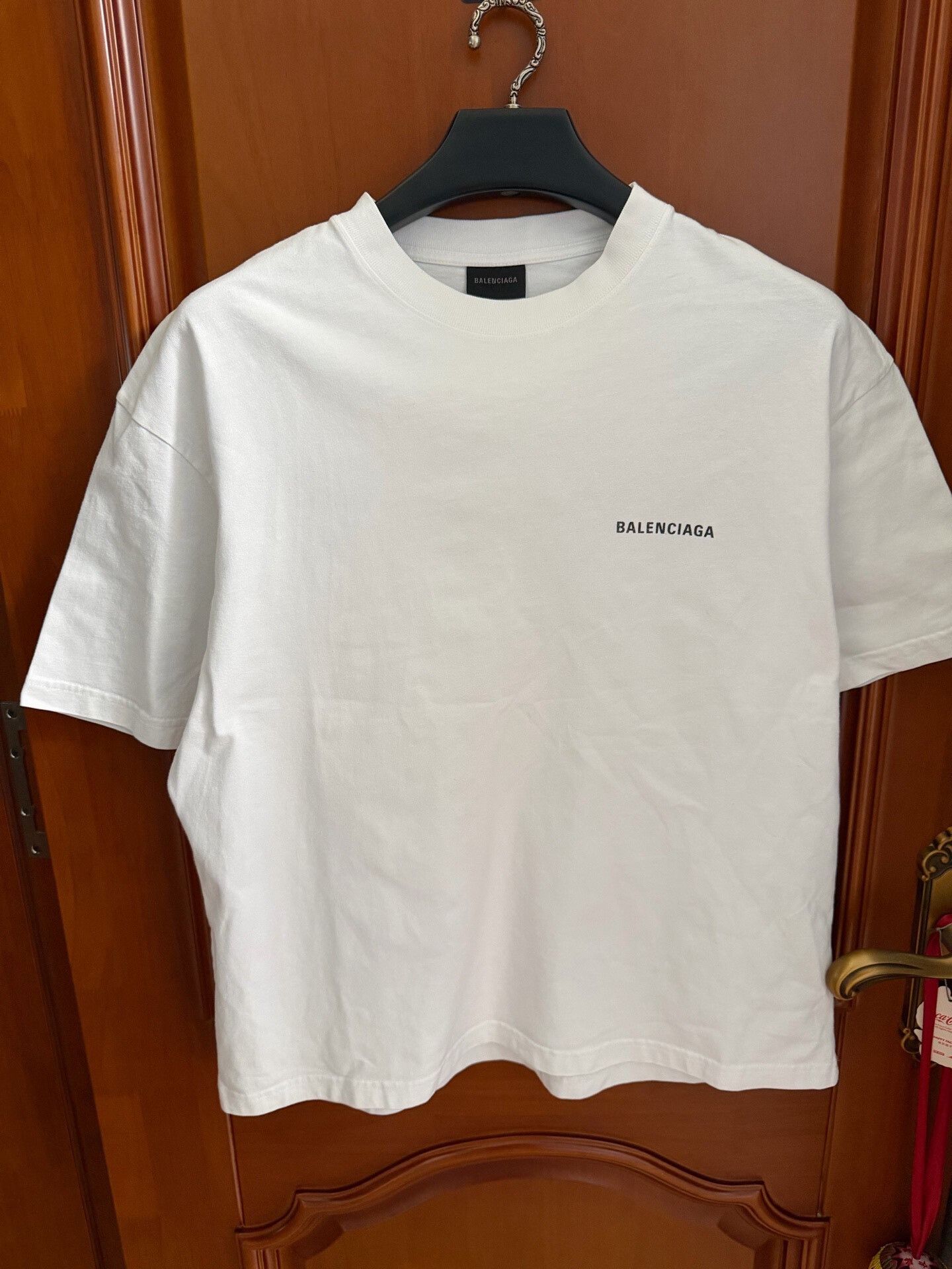 Balenciaga balenciaga white logo short sleeve t-shirt Size US M / EU 48-50 / 2 - 1 Thumbnail