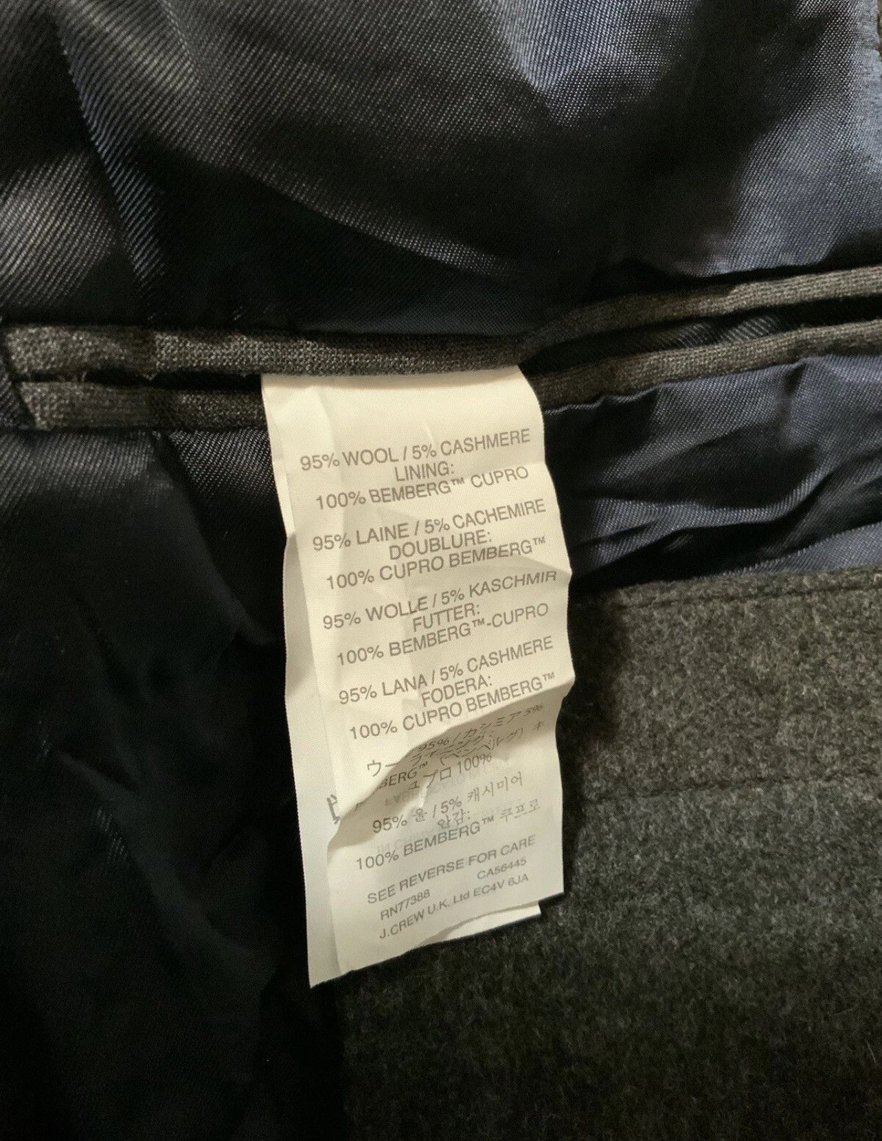 J.Crew $450 J. Crew Ludlow Wool Cashmere Charcoal Overcoat Coat Size US M / EU 48-50 / 2 - 5 Thumbnail