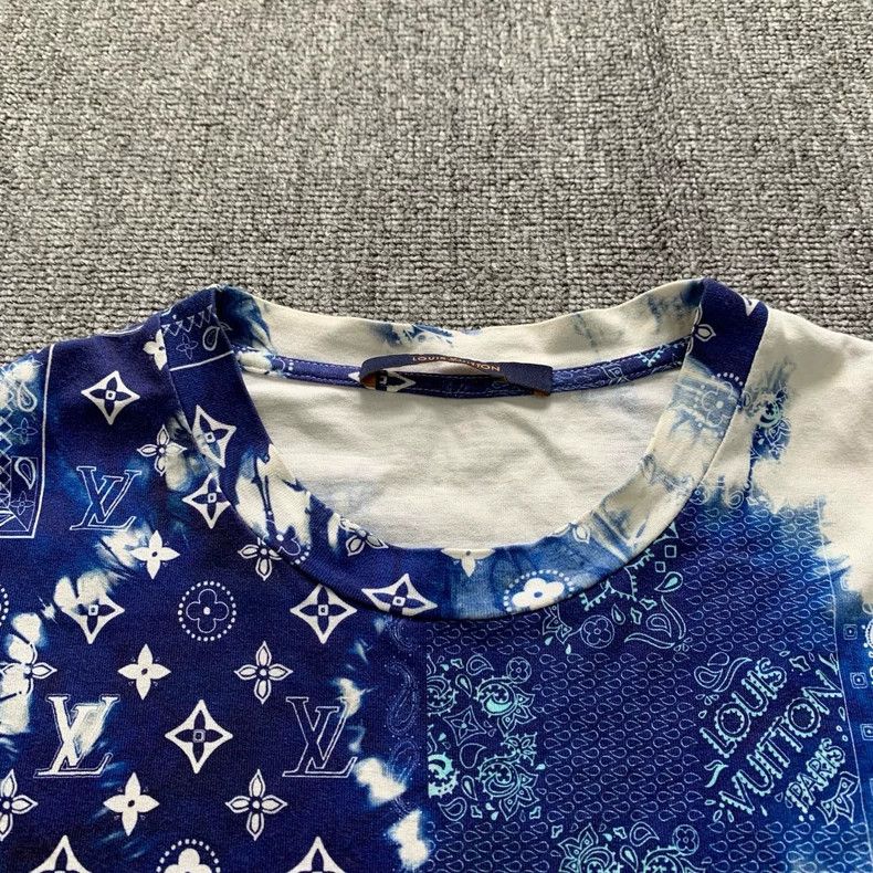 Louis Vuitton Louis Vuitton White tie-dyed cashew flower short sleeve Size US XL / EU 56 / 4 - 3 Thumbnail