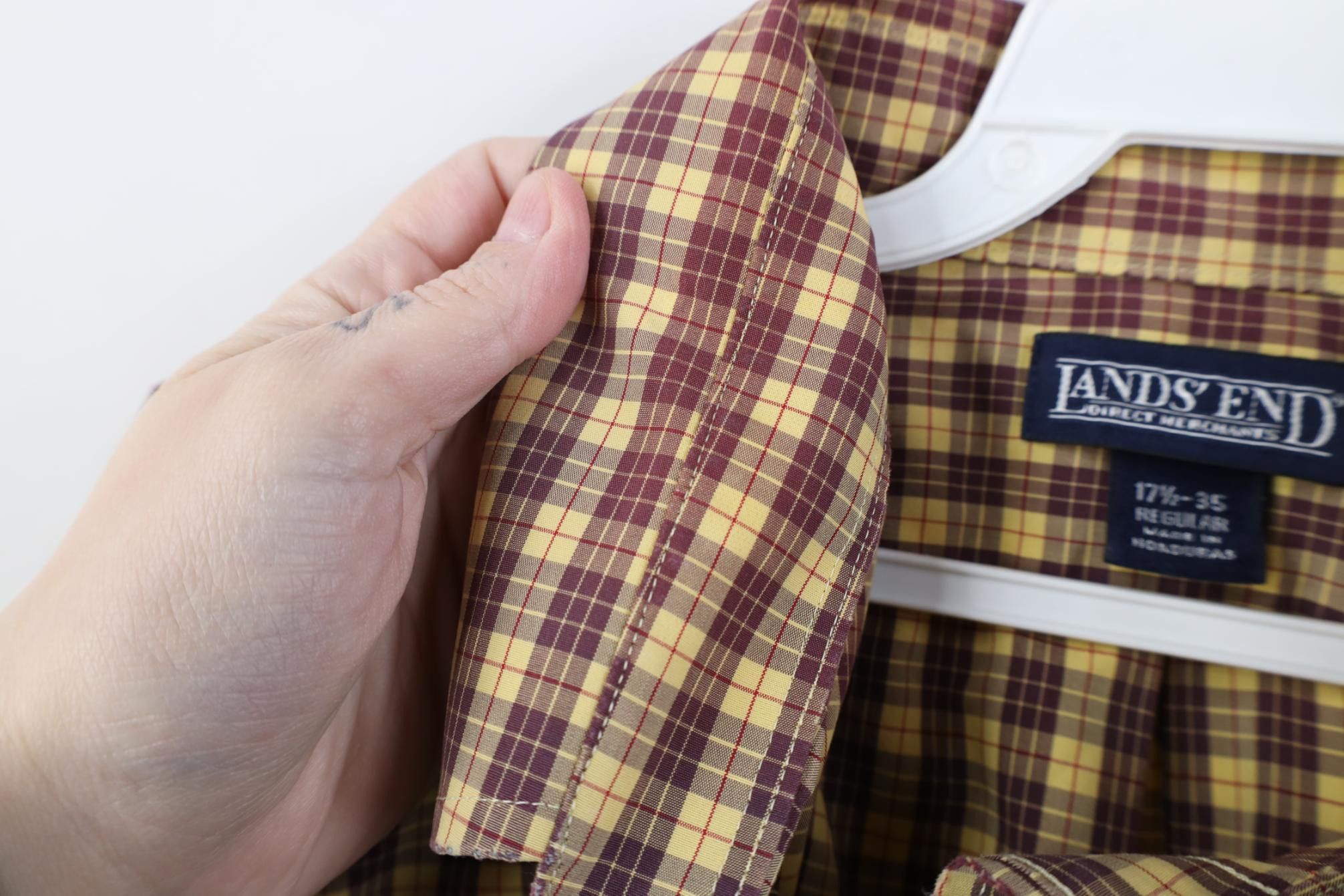 Lands' End Vintage 90s Lands End Collared Button Down Shirt Plaid Size US XL / EU 56 / 4 - 6 Thumbnail