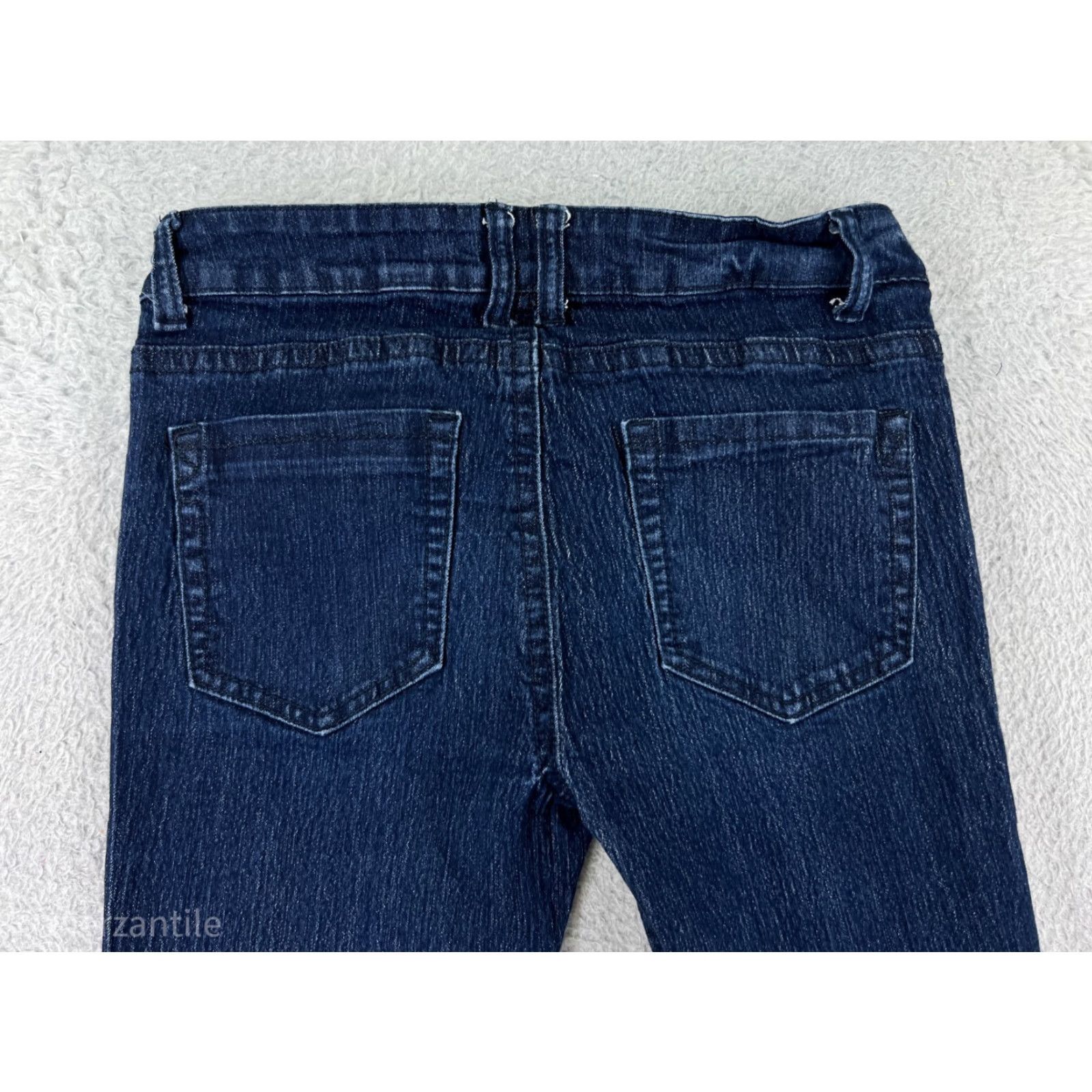Denime VINTAGE American Style Jeans Skinny Pants Womens 11 Dark Wash Blue Denim Stretch Size 32" / US 10 / IT 46 - 3 Thumbnail