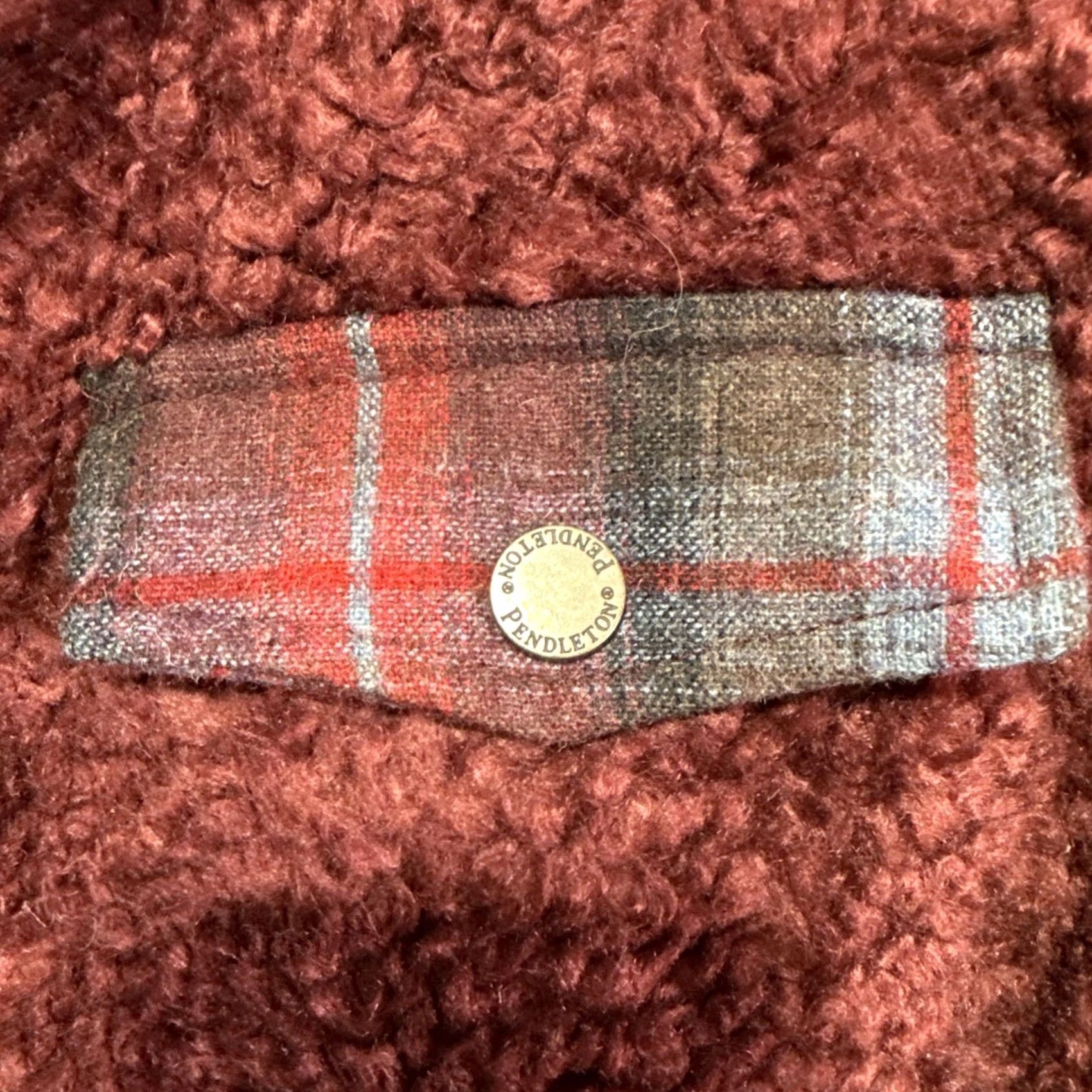 Pendleton Pendleton Jacket Fleece Full Zip Mid-Length Red Burgundy Size S Women Size S / US 4 / IT 40 - 3 Thumbnail