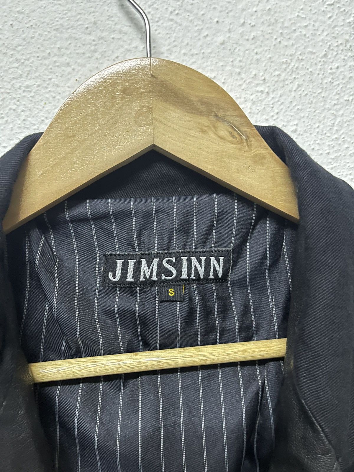 If Six Was Nine 2000s JIM SINN DOUBLE BREAST COTTON LEATHER BLAZZER Size US S / EU 44-46 / 1 - 8 Thumbnail