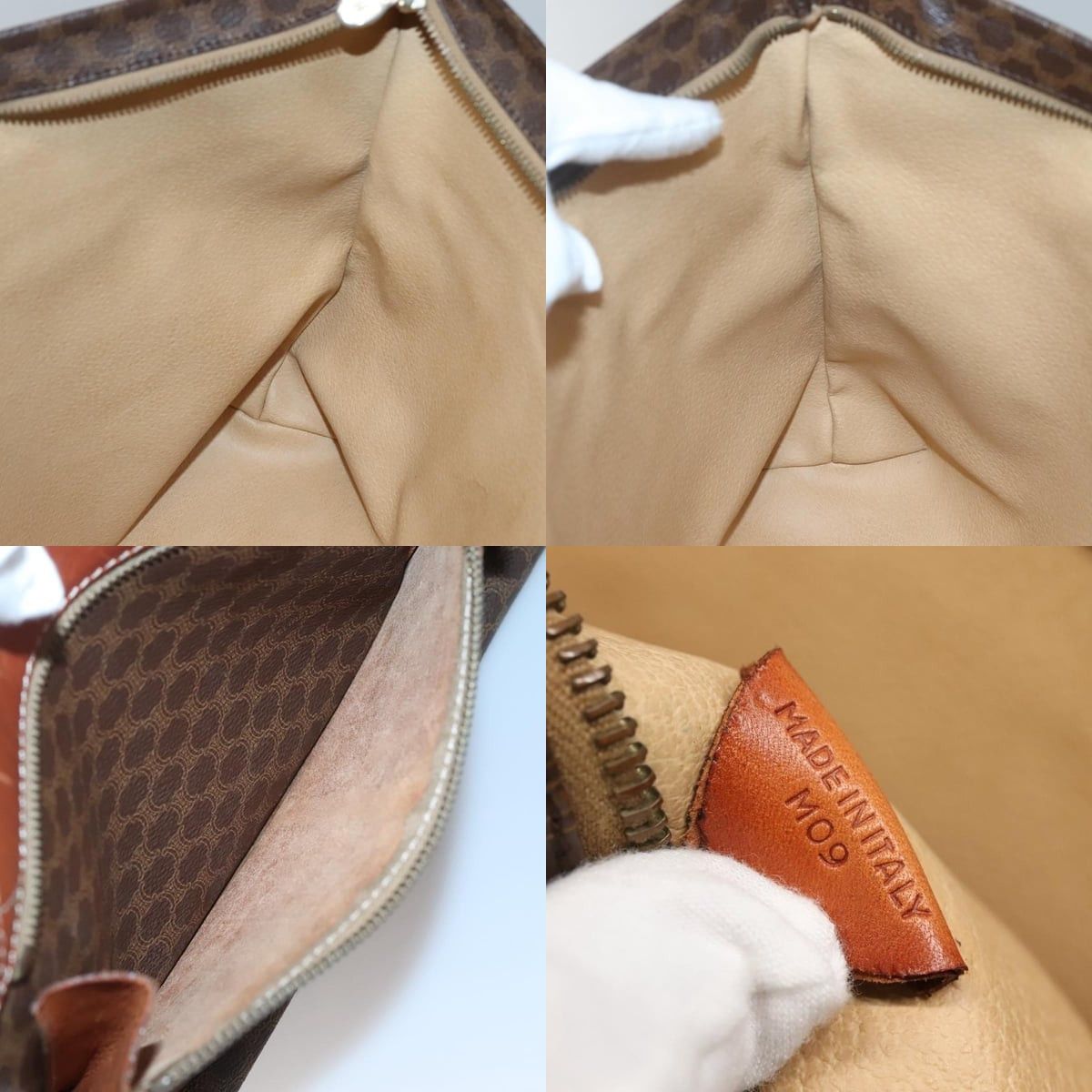 Celine CELINE Macadam Canvas Tote Bag Pvc Leather Brown Gold Size ONE SIZE - 12 Thumbnail