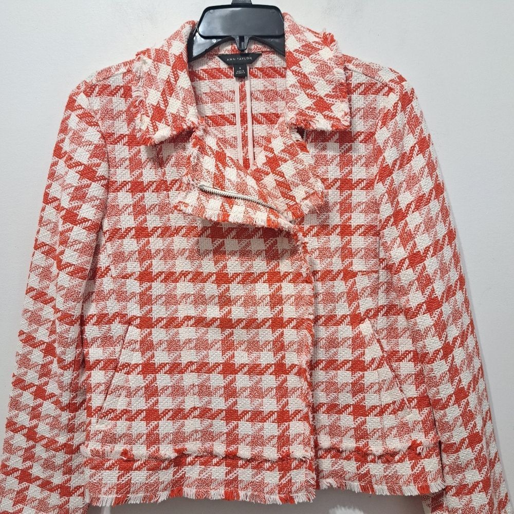 Ann Taylor Ann Taylor Houndstooth Tweed Checkered Moto Woven Fall Chic Size M / US 6-8 / IT 42-44 - 12 Thumbnail