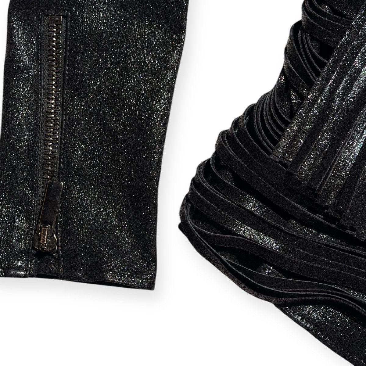 Nour Hammour Fringe tassle leather jacket Size US XS / EU 42 / 0 - 3 Thumbnail
