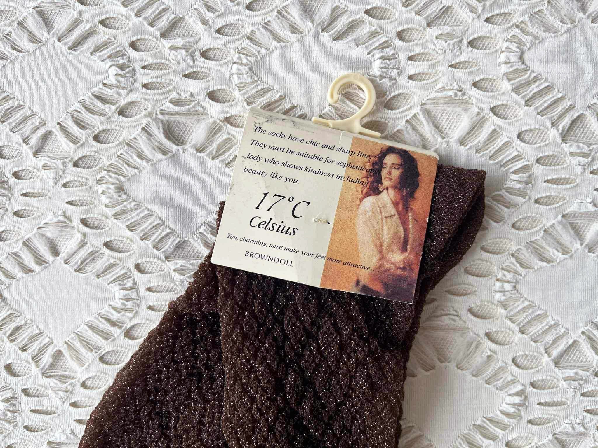 Vintage 80s Vintage Deadstock Women Nylon SOCKS, original package Size ONE SIZE - 2 Thumbnail