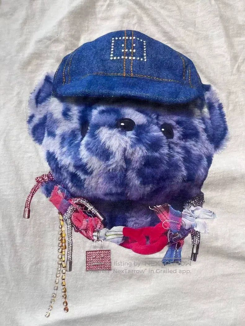 Acne Studios Acne Studios Face Expression Bear Print Crewneck Short Sle Size US XL / EU 56 / 4 - 3 Thumbnail