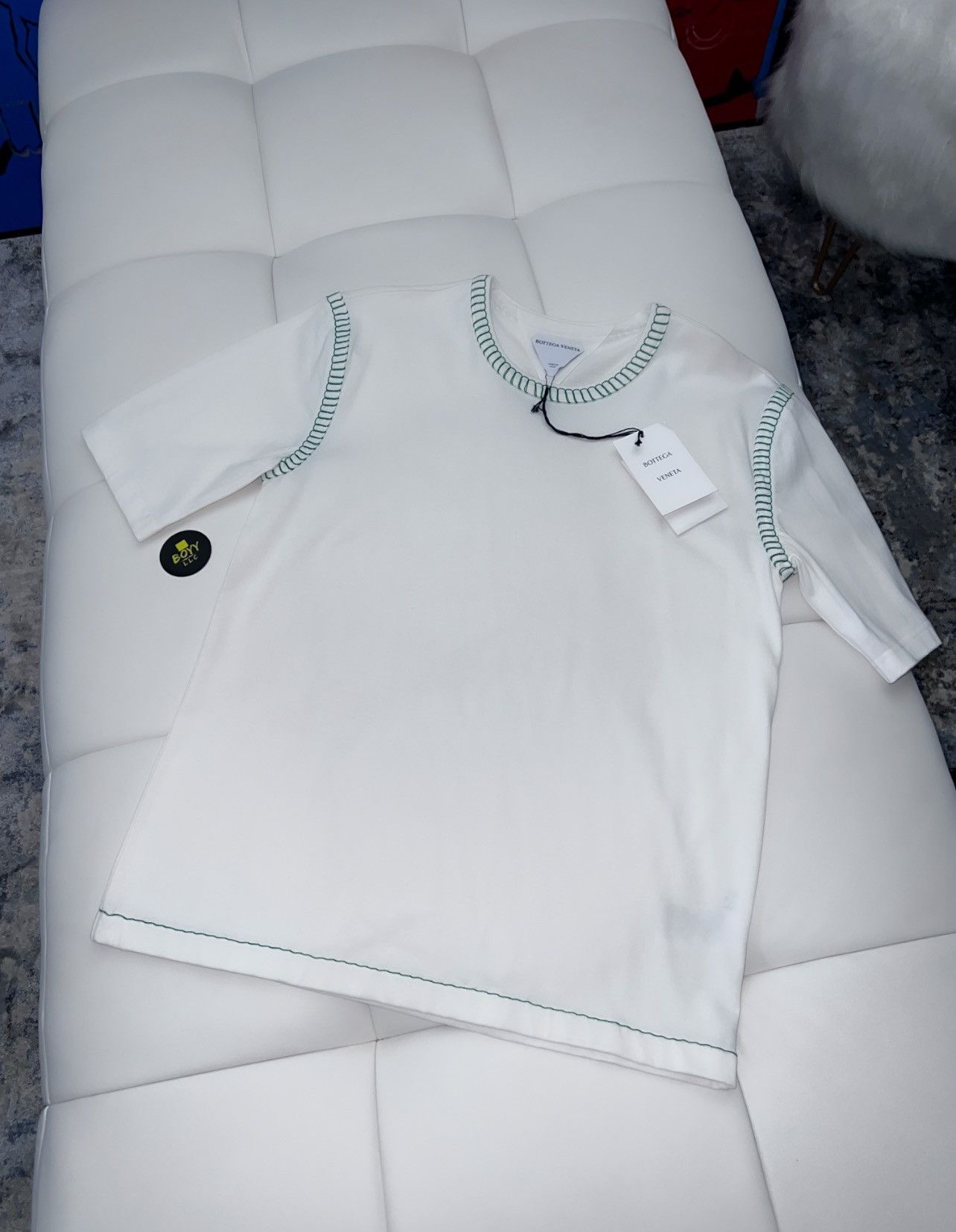 Bottega Veneta Green stitch lining t shirt Size US M / EU 48-50 / 2 - 1 Thumbnail