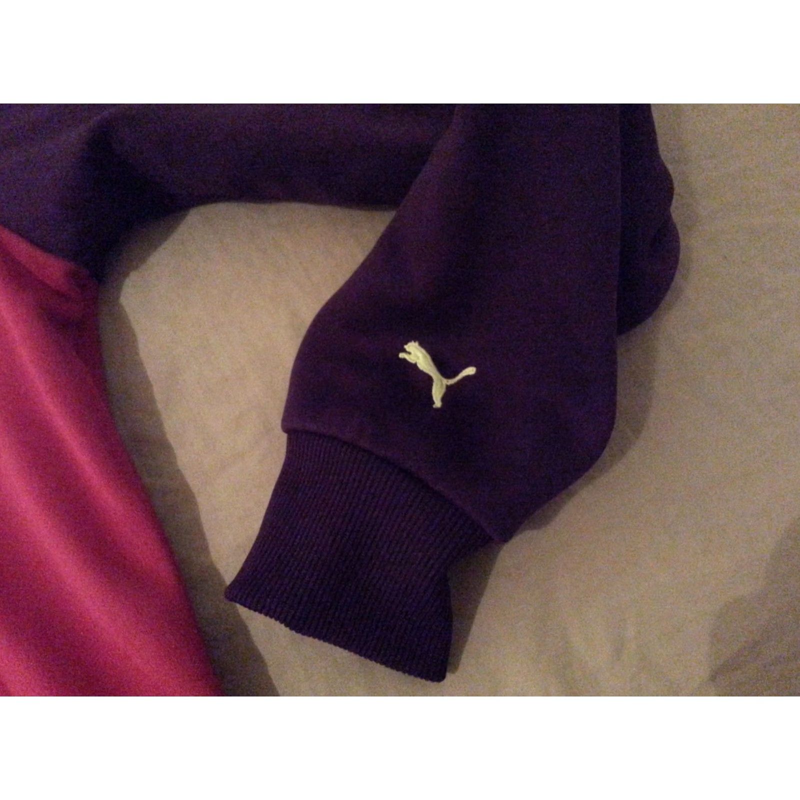 Puma PUMA Hoodie Sweater M Purple Womens Athletic Gym Workout Shirt Size M / US 6-8 / IT 42-44 - 5 Thumbnail