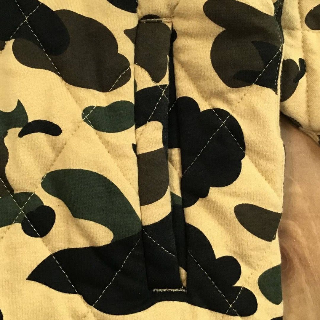 Bape BAPE Quilted 1st camo yellow full zip hoodie a bathing ape Size US S / EU 44-46 / 1 - 6 Thumbnail