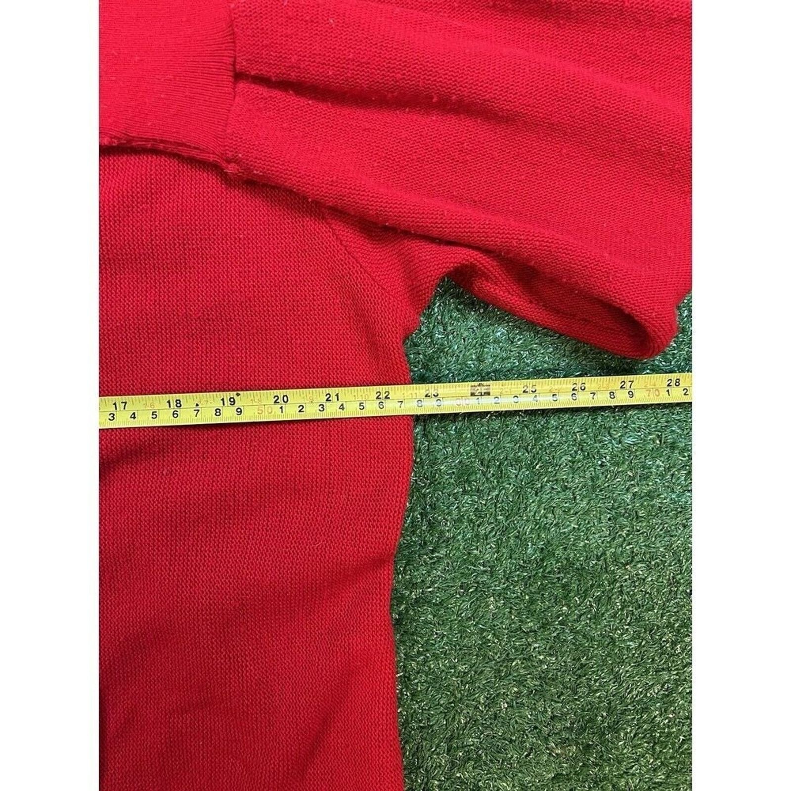 Izod Vintage Izod Grandpa Knit Red Cardigan Sweater Mens L Size US L / EU 52-54 / 3 - 5 Thumbnail