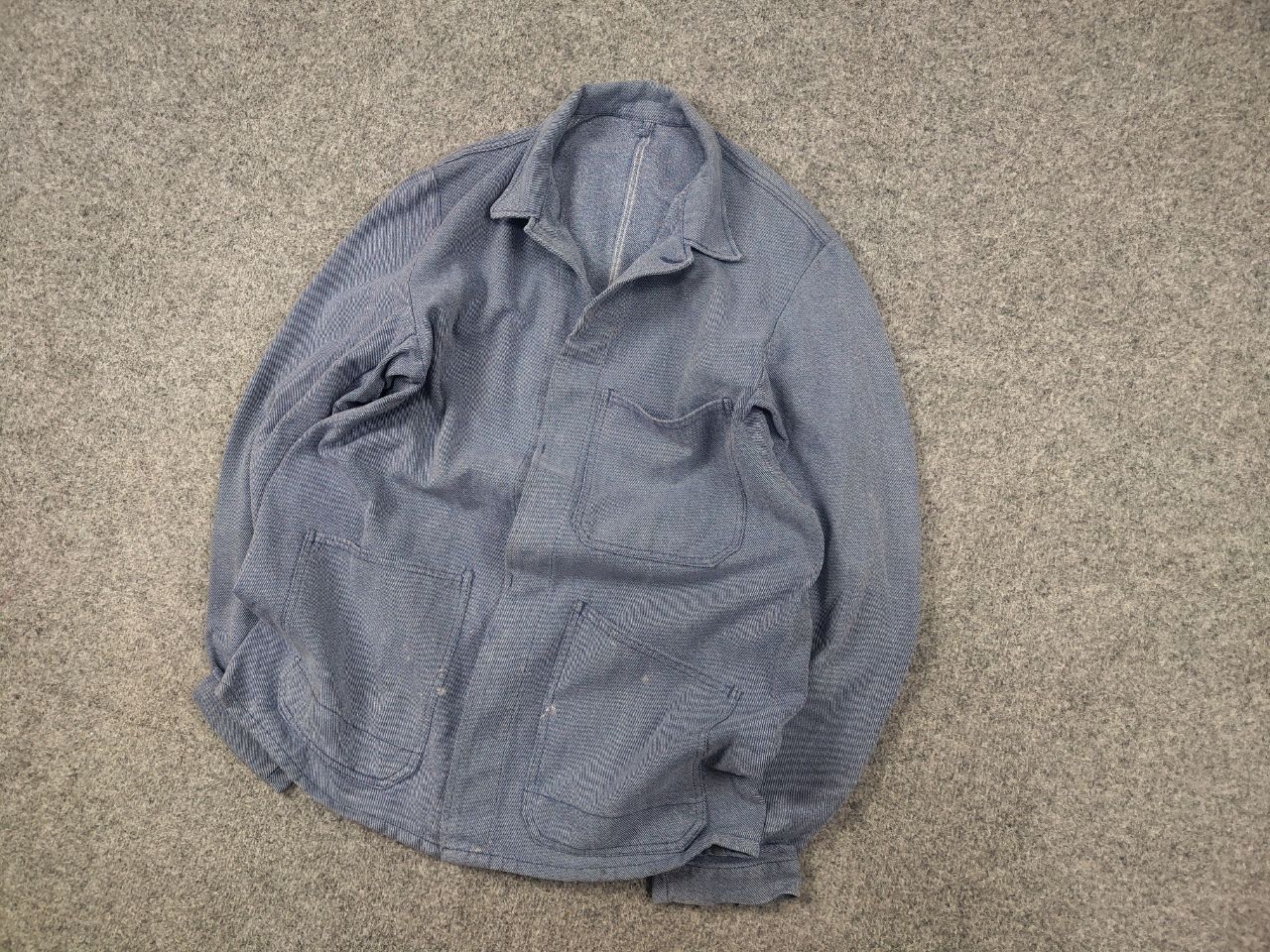Vintage Vintage 70's German Work Sanfor Hickory Faded Chore Jacket Size US L / EU 52-54 / 3 - 3 Thumbnail