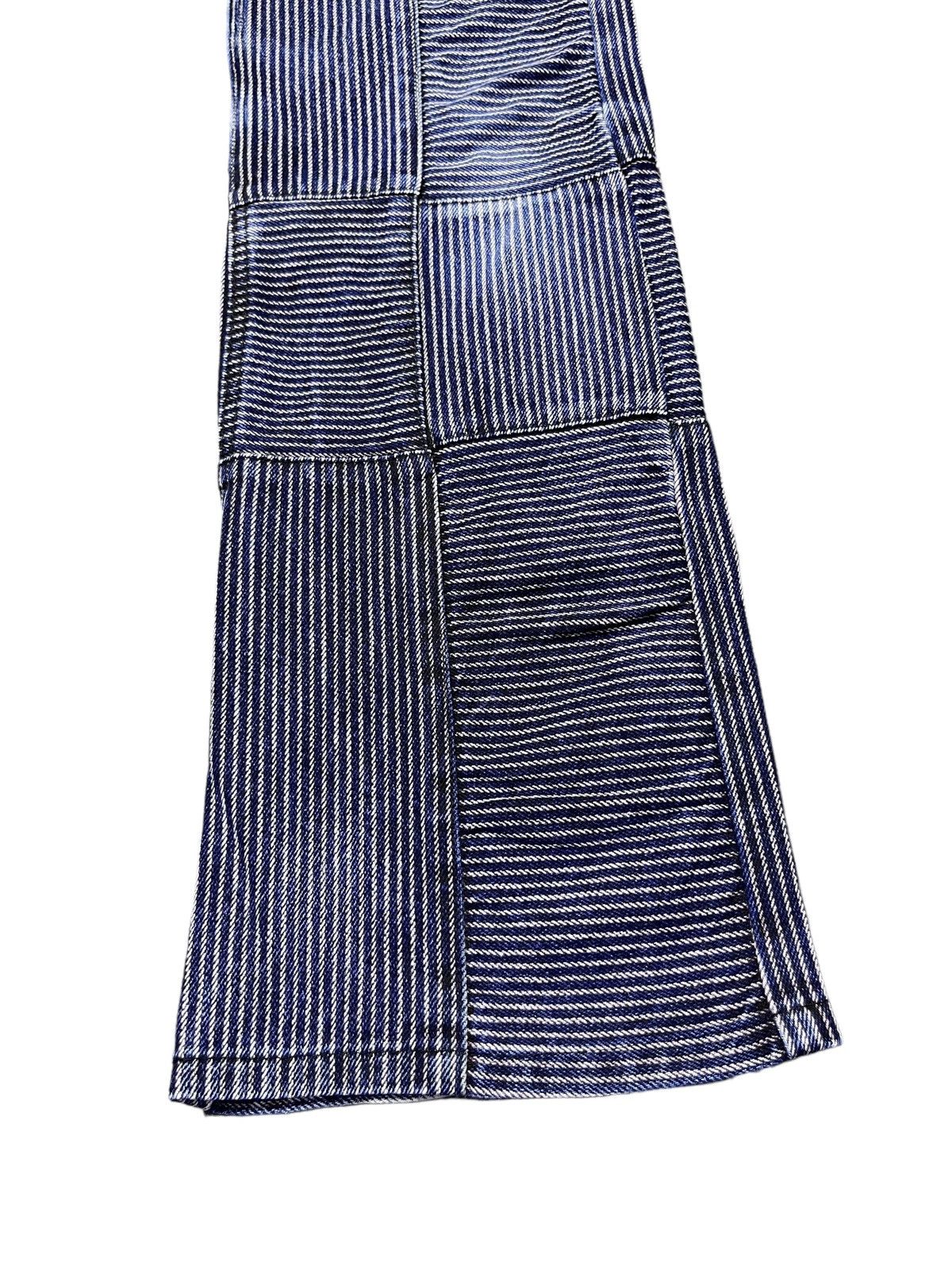 Self Edge RUPERT THE DIFFERENCE Hickory Stripes Patchwork Flare Denim Size US 28 / EU 44 - 9 Thumbnail