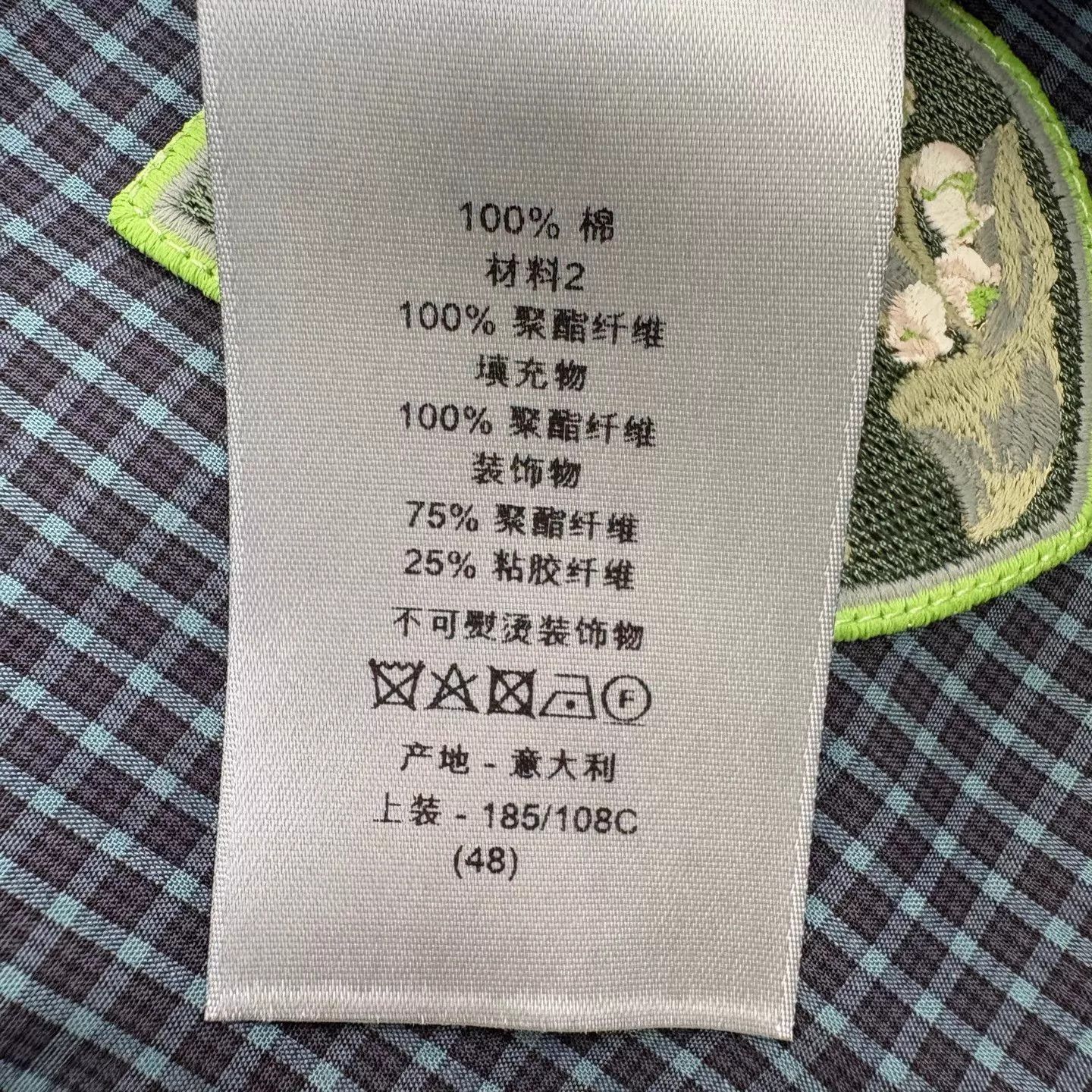 Dior Dior Men's Check Shirt 48 Unworn 100% Cotton Dior Embroidered Size US M / EU 48-50 / 2 - 8 Thumbnail