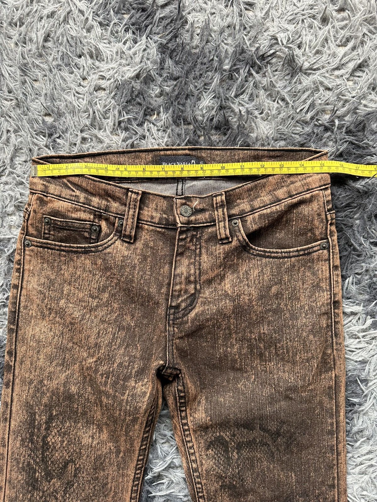 If Six Was Nine Y2k Black Varia mudmax snakeskin goth denim Size US 30 / EU 46 - 16 Thumbnail