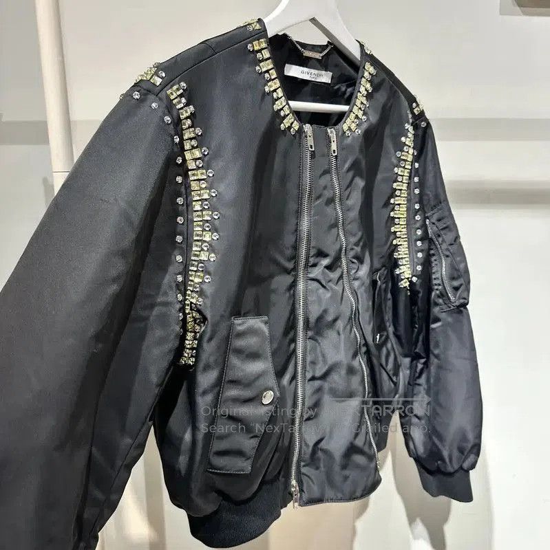 Givenchy Givenchy Black Nylon Women's Jacket with Studs . Size S / US 4 / IT 40 - 4 Thumbnail