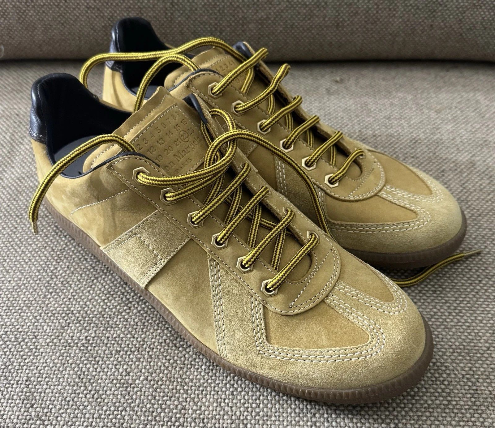 Maison Margiela Maison Margiela GAT Replica Brown Suede 11 44 Leather Wheat Size US 11 / EU 44 - 1 Thumbnail