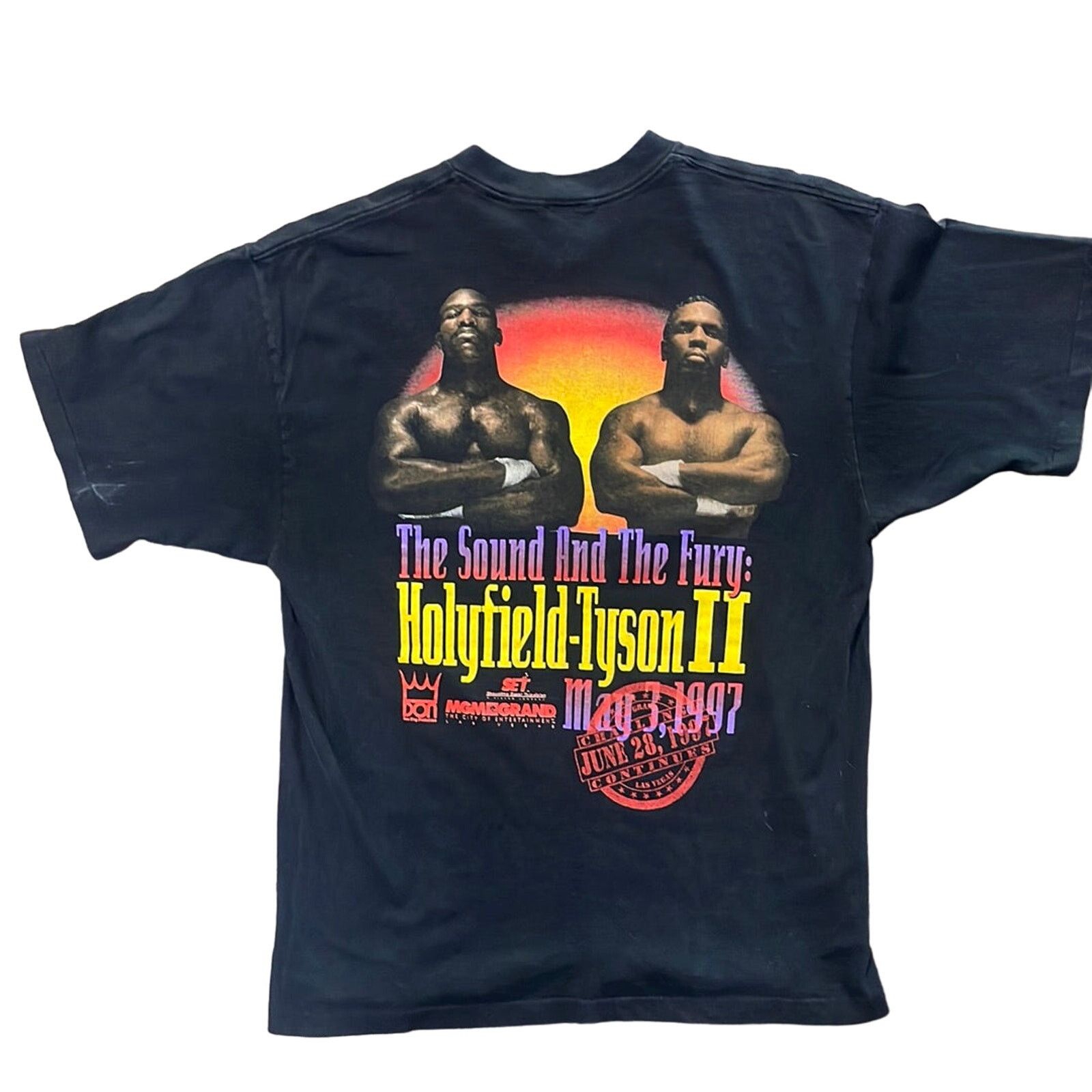Vintage Vintage 1996 Mike Tyson vs Holyfield MGM Grand XL Size US XL / EU 56 / 4 - 1 Thumbnail
