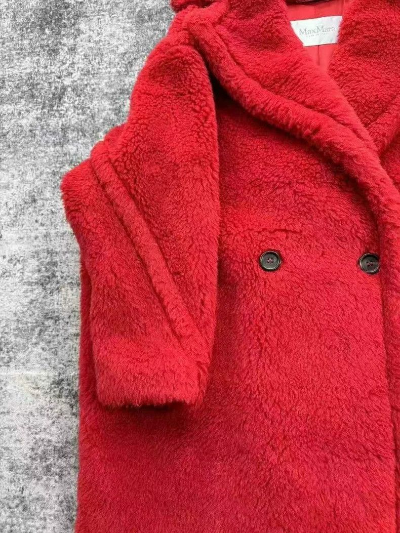 Max Mara Max Mara Red Teddy Coat Size XS / US 0-2 / IT 36-38 - 4 Thumbnail