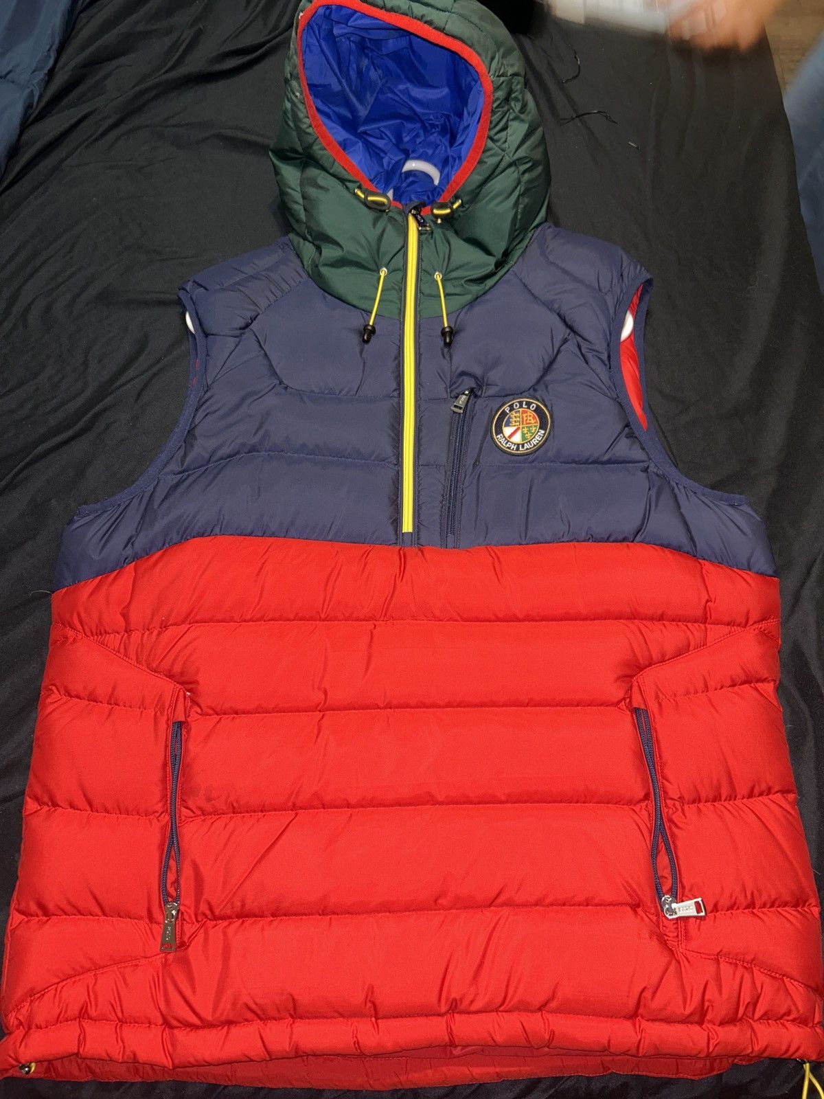 Polo Ralph Lauren Ralph Lauren Crest Cookie Patch Hooded Pullover Puffer Vest Size US L / EU 52-54 / 3 - 1 Thumbnail