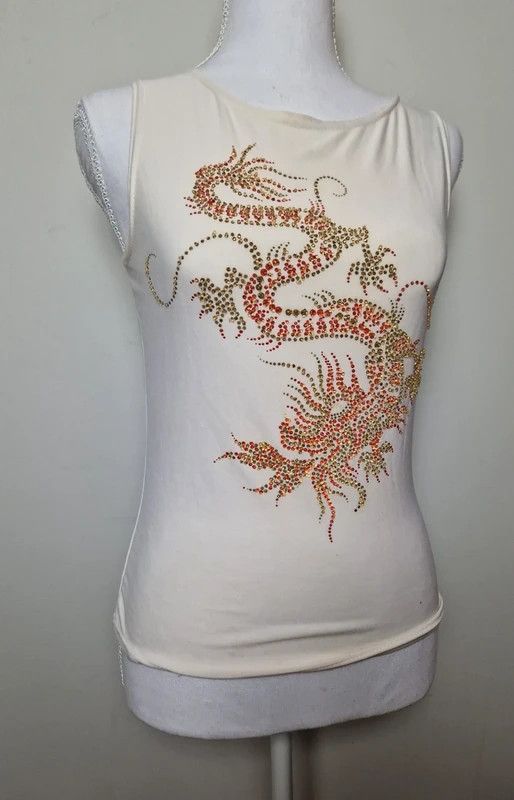 Japanese Brand Vintage crystal dragon top y2k 2000s Japandi Size S / US 4 / IT 40 - 3 Thumbnail