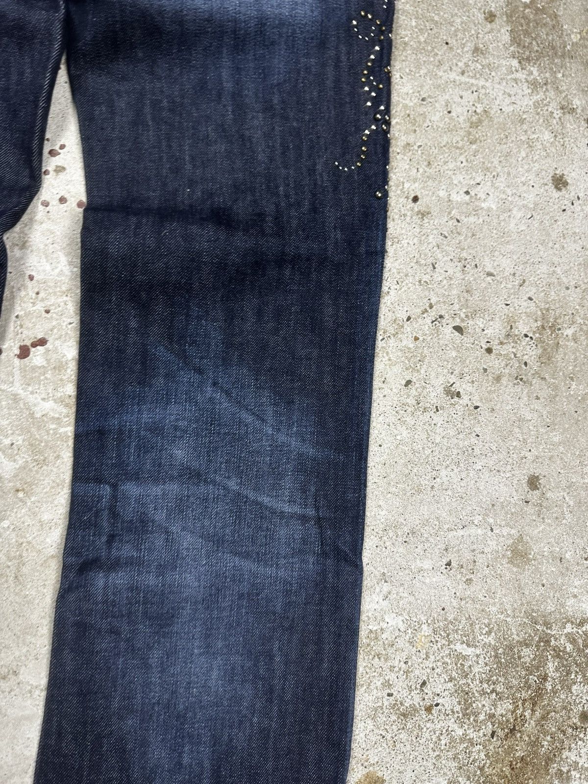 Just Cavalli AW2010 Just Cavalli Studed Jeans Washed Flare Bootcut Denim Size 27" / US 4 / IT 40 - 19 Thumbnail