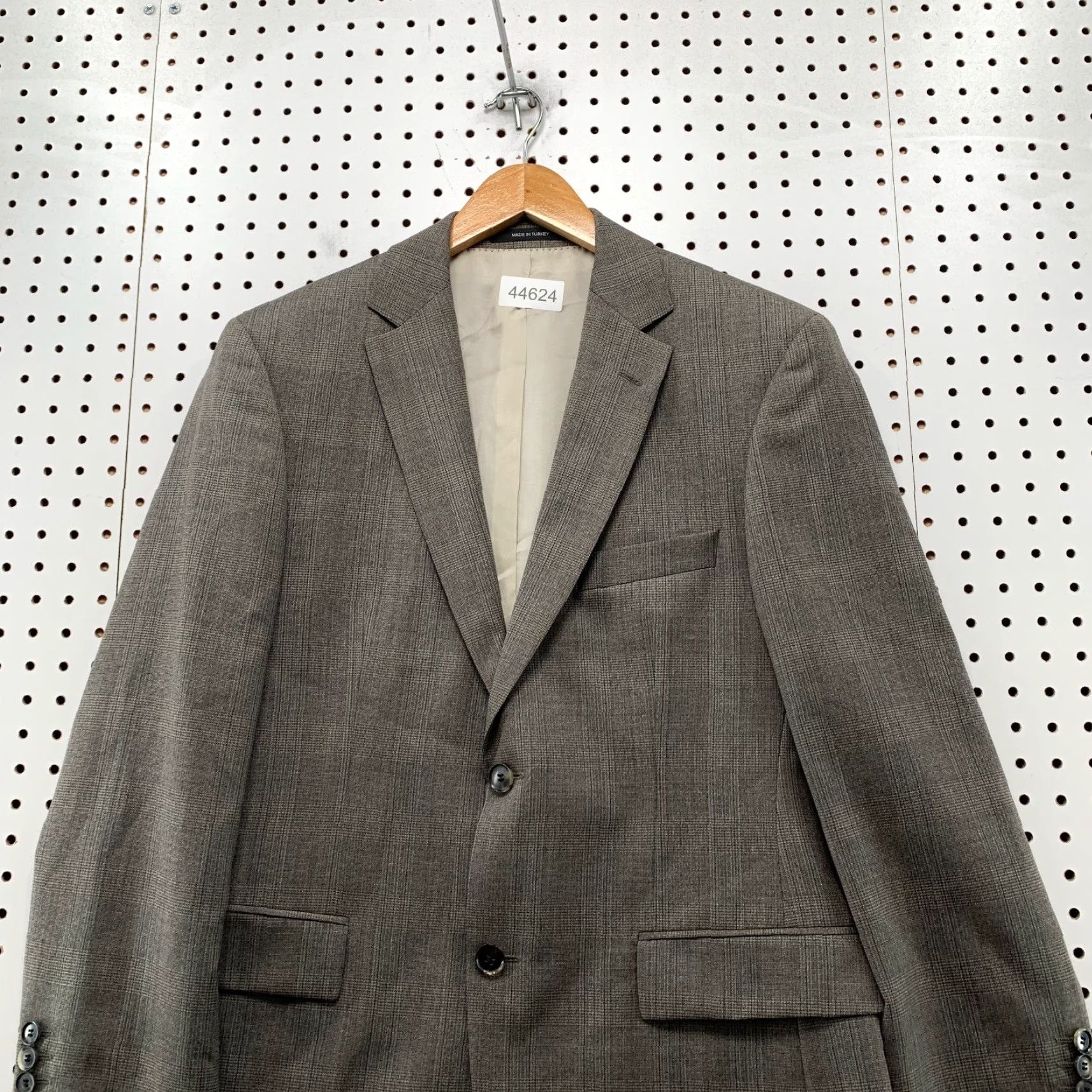 Hugo Boss HUGO BOSS BOSS Wool Blazer Mens Size 38S 38 2 Button Gray Glen Plaid Business Size 38R - 2 Thumbnail