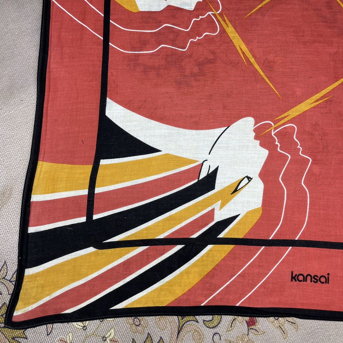 Kansai Yamamoto Rarely! Vintage Kansai Yamamoto BigFace Design Bandana/scarf Size ONE SIZE - 6 Thumbnail